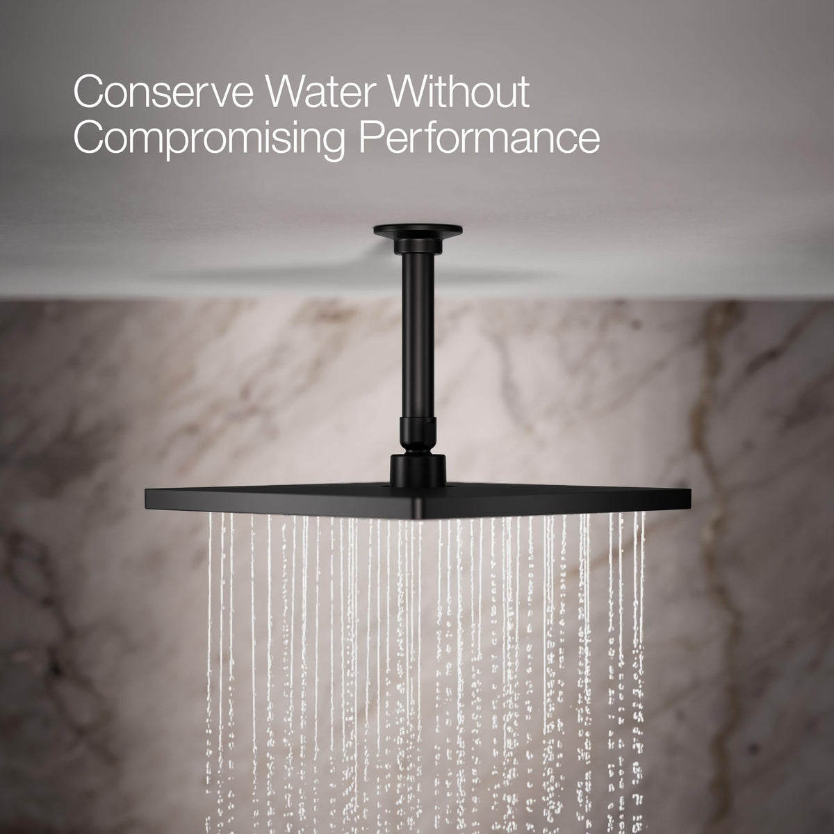 Kohler 26149-BL Honesty® 10" single-function rainhead, 2.5 gpm, Matte Black
