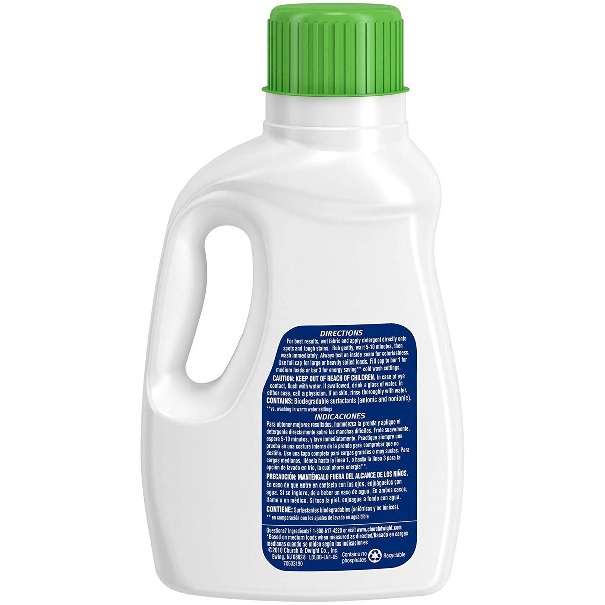 Arm & Hammer Liquid Perfume and Dye Free Dual He, 50 Fluid Ounce (2)