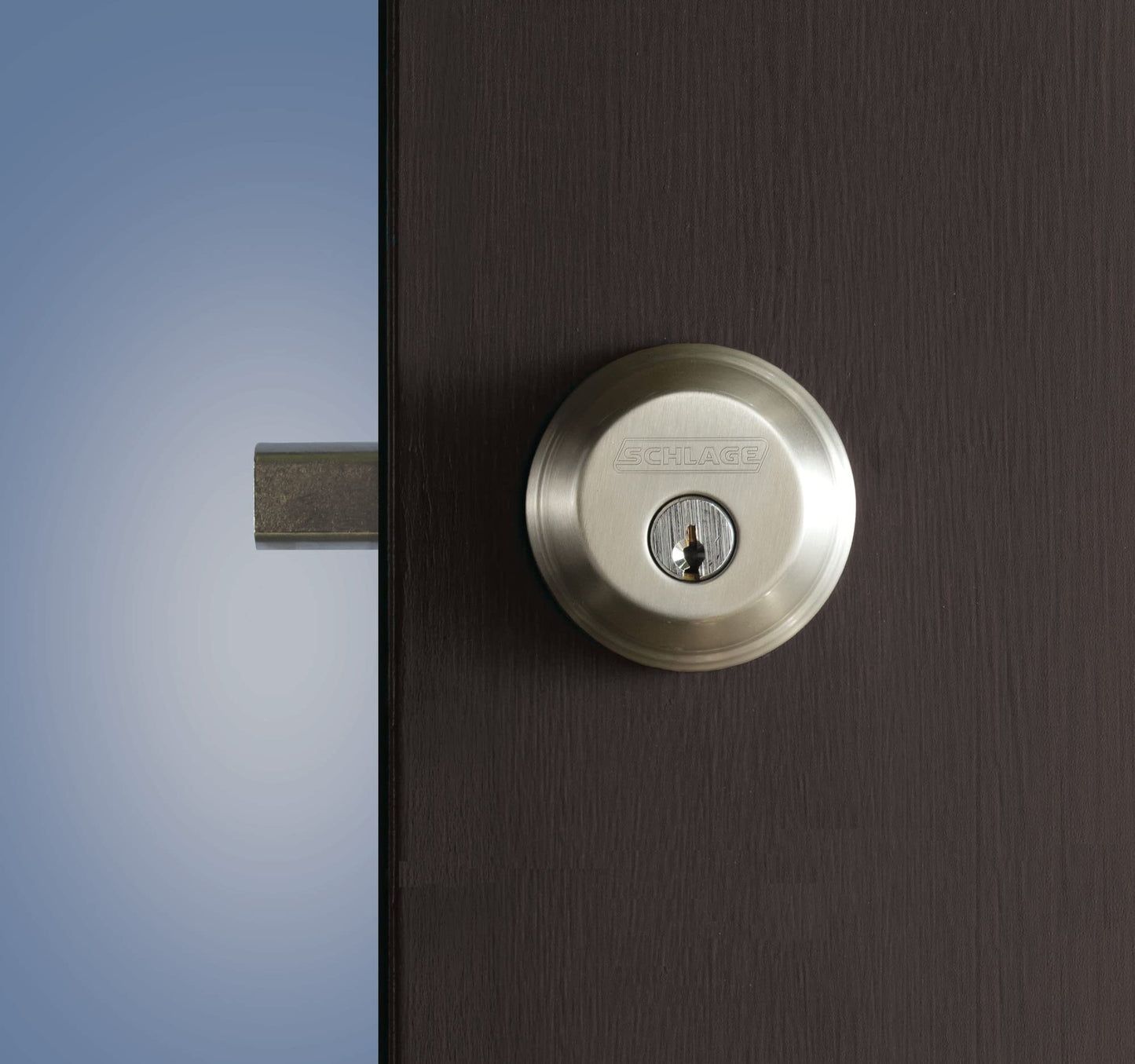 Schlage B60 N 716 Deadbolt, Keyed 1 Side, Highest Residential Security, Aged Bronze