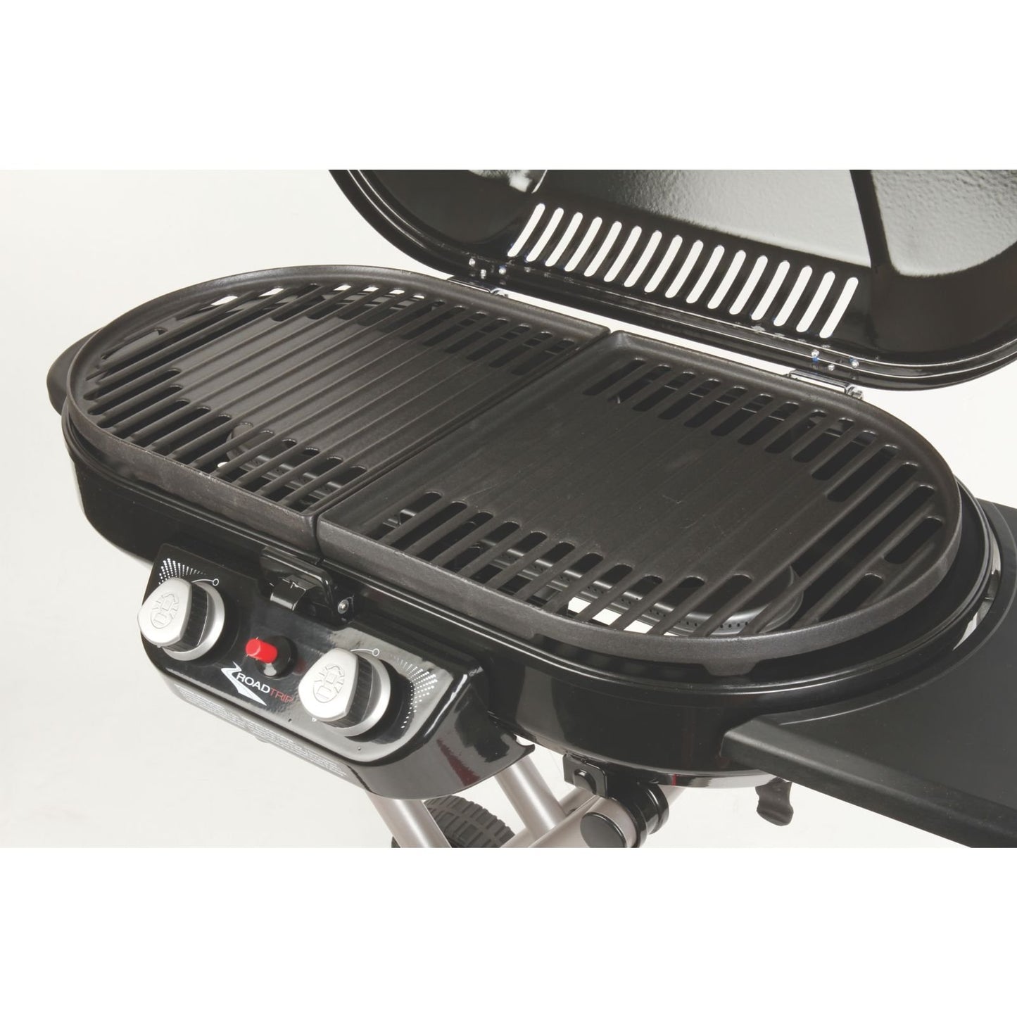 Coleman Swaptop RoadTrip Grills Full-Size Cast Iron Griddle & Grill Grate, Easy-To-Clean Cast Iron, Durable & Versatile, Ideal for Camping, Tailgating, & Home Use, 142 Sq. In. Cooking Area