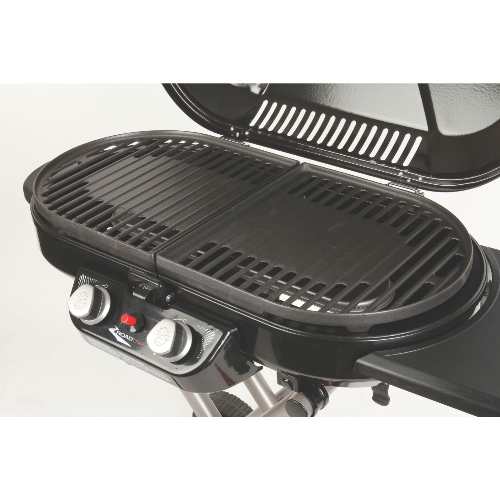 Coleman Swaptop RoadTrip Grills Full-Size Cast Iron Griddle & Grill Grate, Easy-To-Clean Cast Iron, Durable & Versatile, Ideal for Camping, Tailgating, & Home Use, 142 Sq. In. Cooking Area
