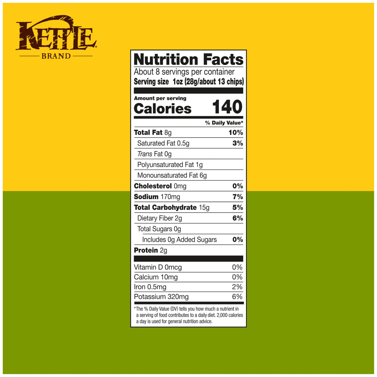 Kettle Brand Potato Chips, Pepperoncini Kettle Chips, 7.5 Oz (Pack of 12)