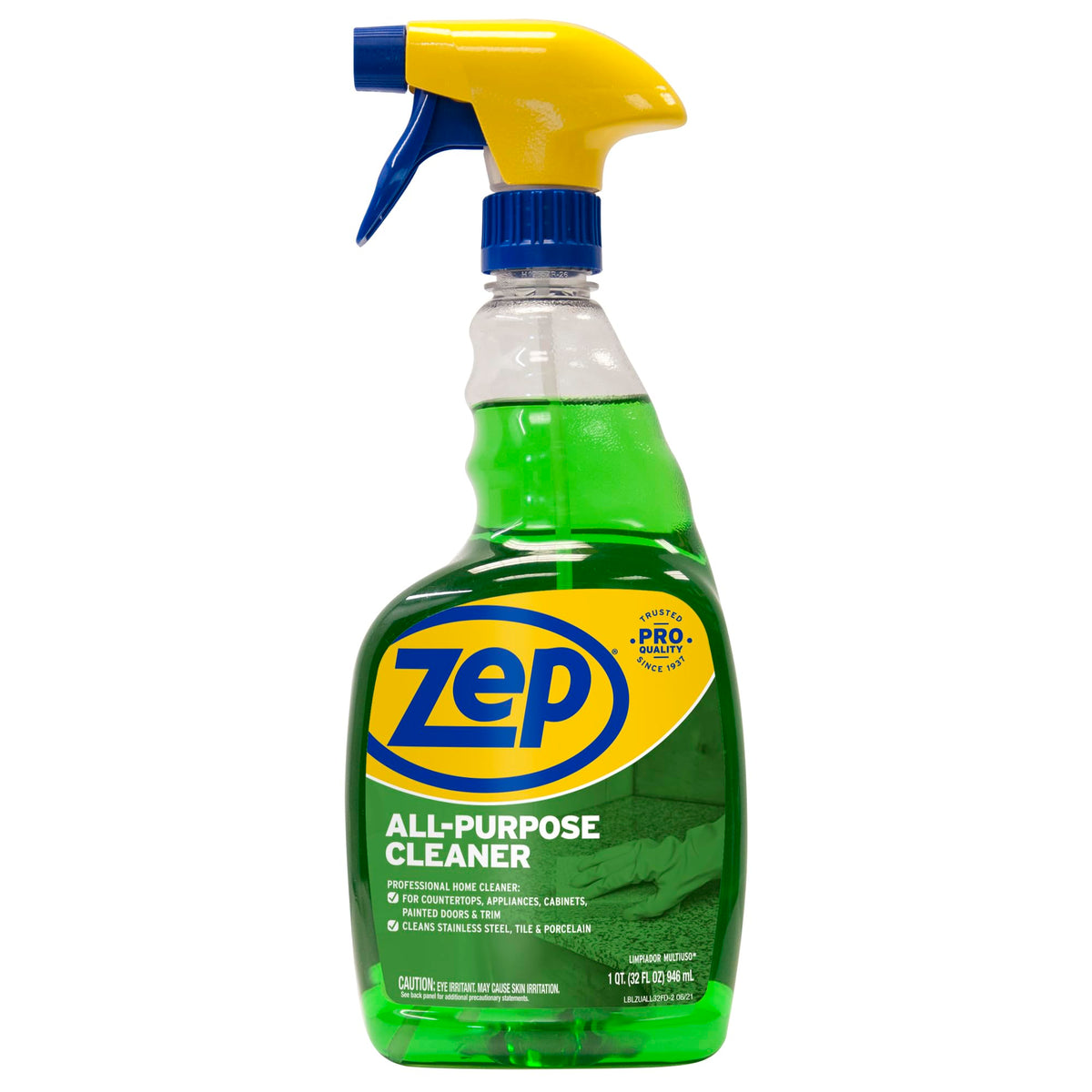 Zep ZUALL32CT All-Purpose Cleaner/Degreaser, Green, Pack of 12