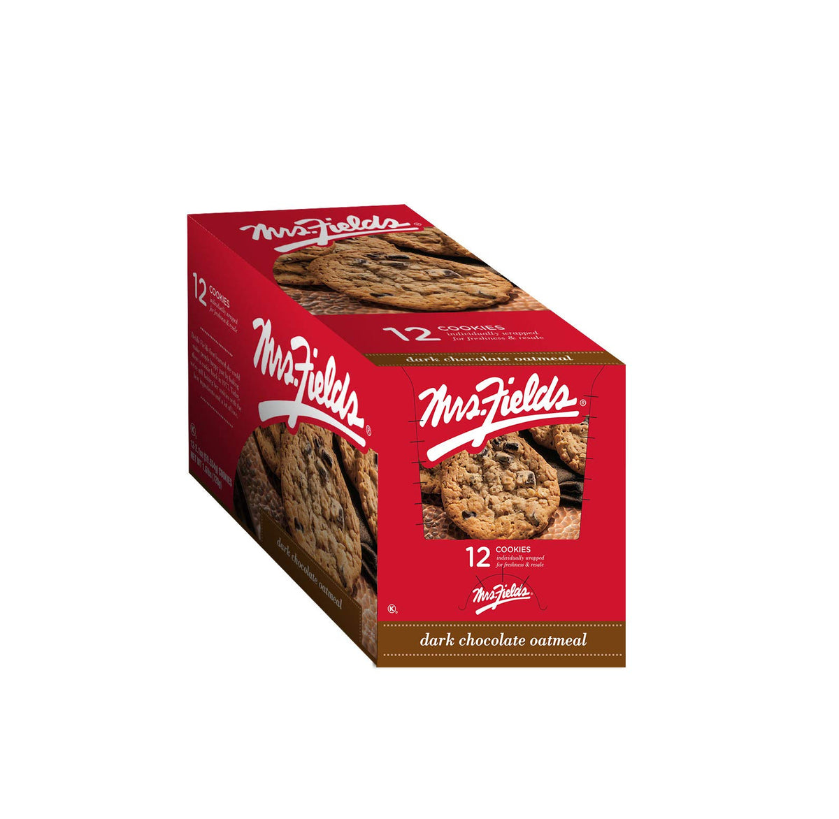 Mrs. Fields Cookies Dark Chocolate Oatmeal, 12 Count