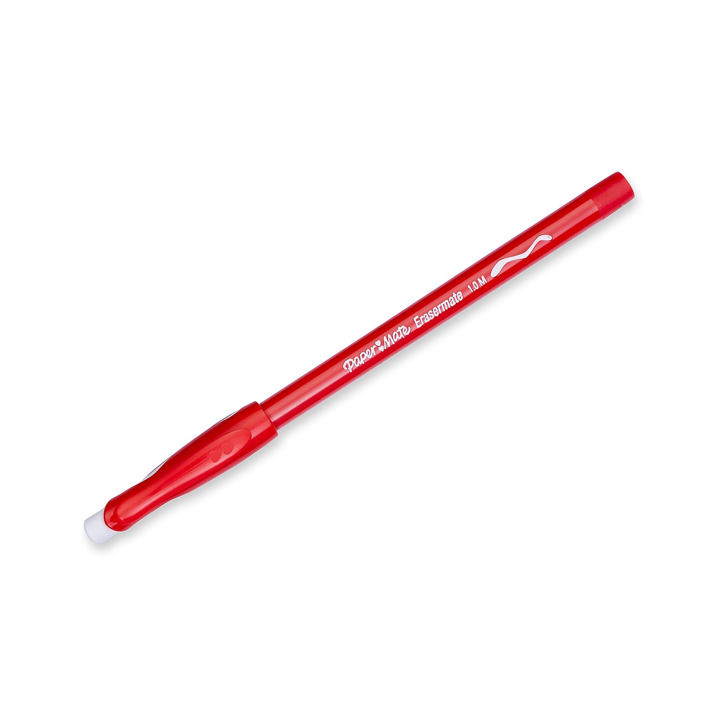 Paper Mate EraserMate Erasable Pen, Medium Point, Red, Box of 12