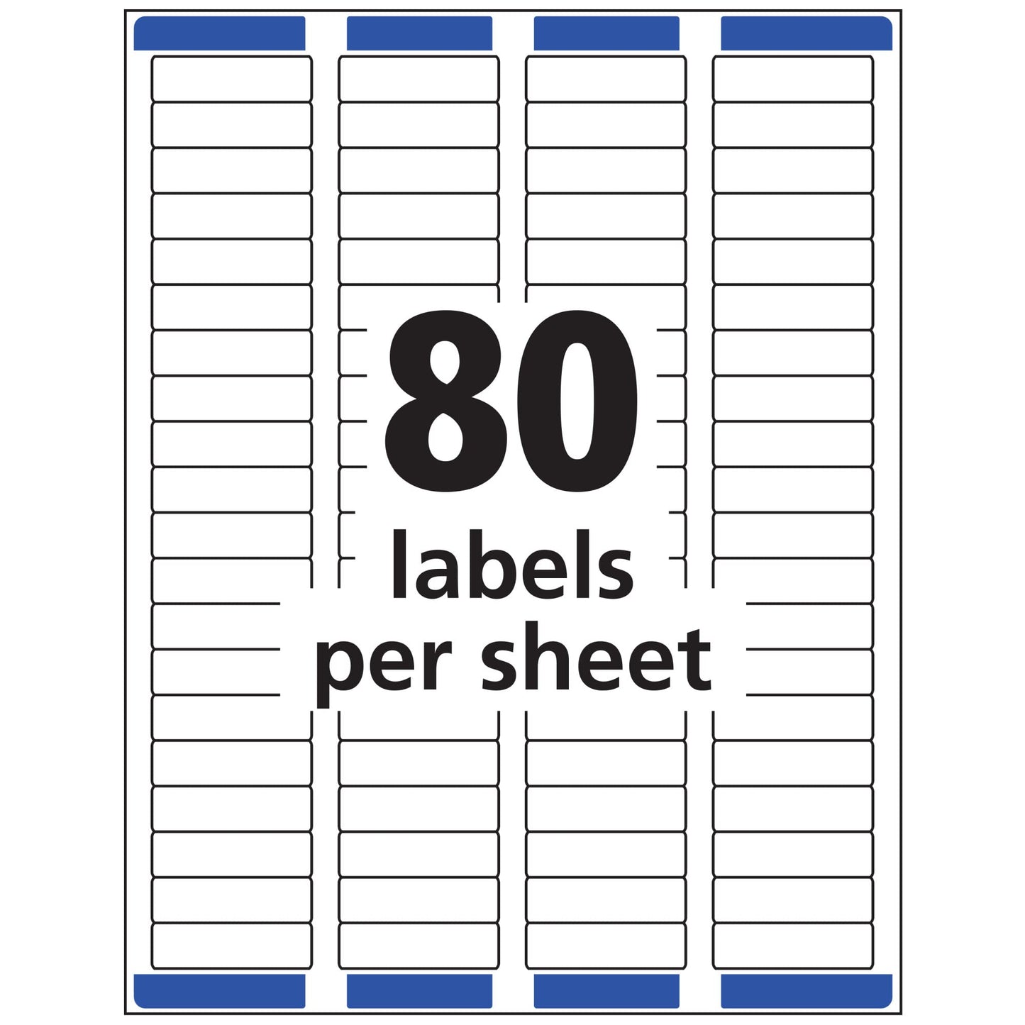 Avery Printable Return Address Labels, 0.5" x 1.75", Matte Clear, 2,000 Blank Mailing Labels (08667)