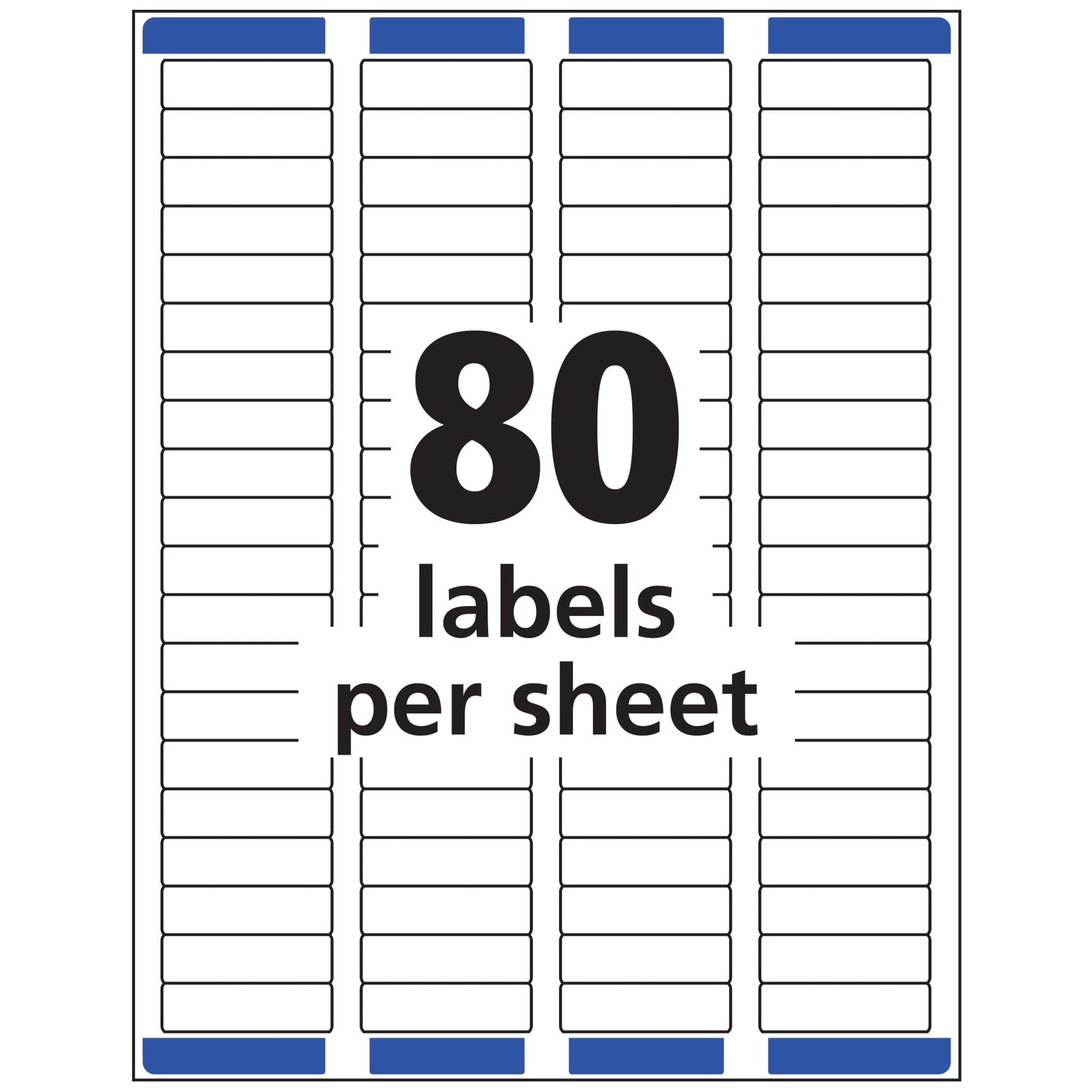 Avery Printable Return Address Labels, 0.5" x 1.75", Matte Clear, 2,000 Blank Mailing Labels (08667)