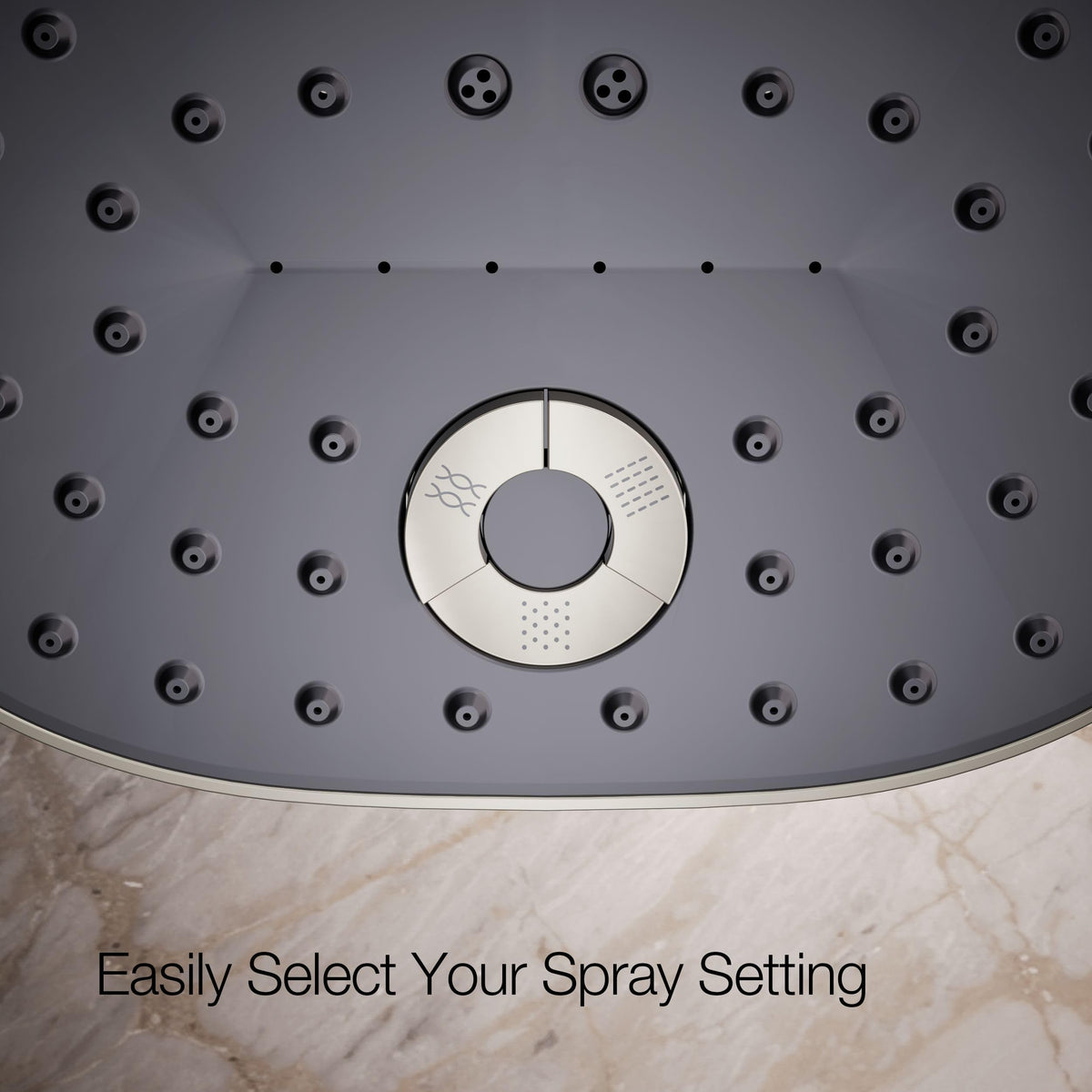 Kohler 26290-SN Statement® Three-function showerhead, 2.5 gpm, Vibrant Polished Nickel