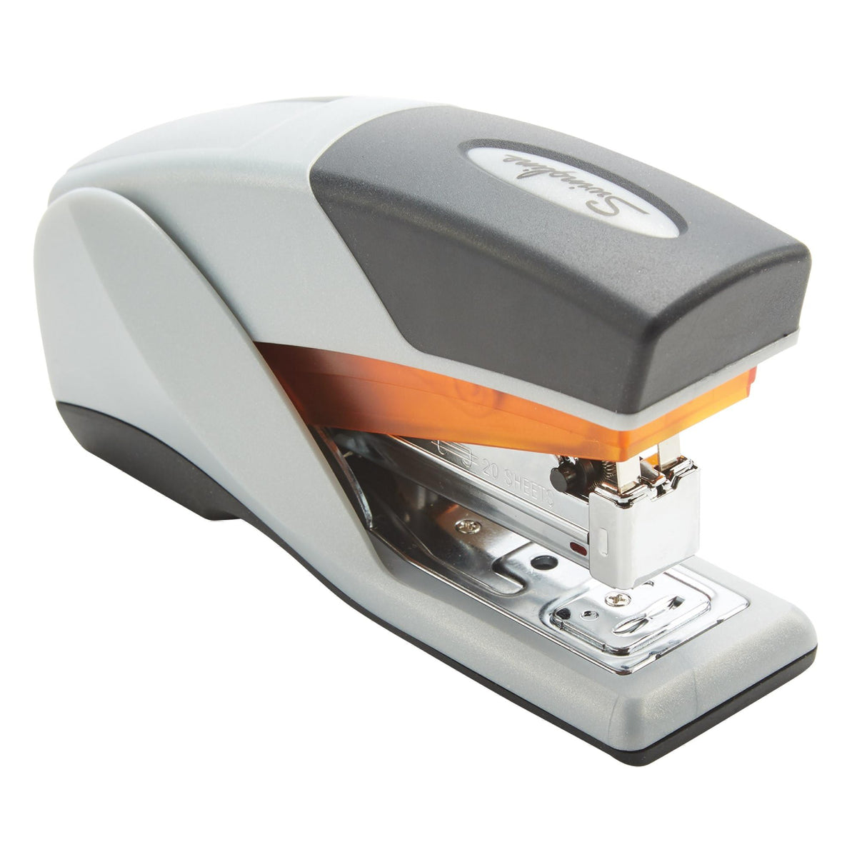 Swingline Stapler, Desktop Stapler, Compact Size, 25 Sheet Capacity, Optima 25 Reduced Effort, Orange/Gray (66412)