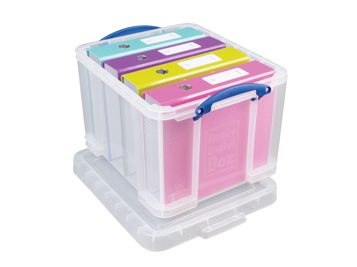 Really Useful Box 32 Liter Snap Lid Storage Bin. 3-Pack