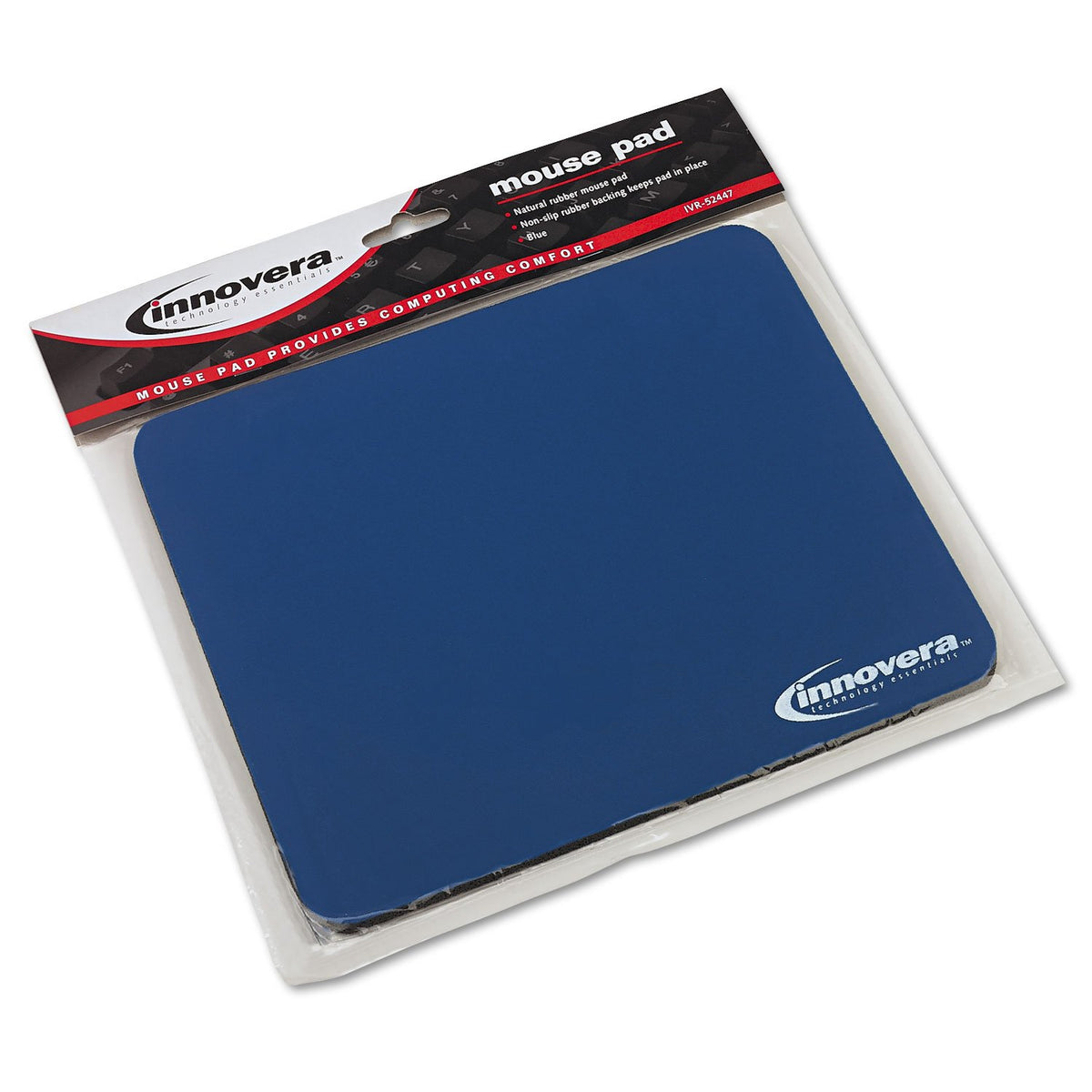 Innovera Natural Rubber Mouse Pad, Blue (IVR52447)