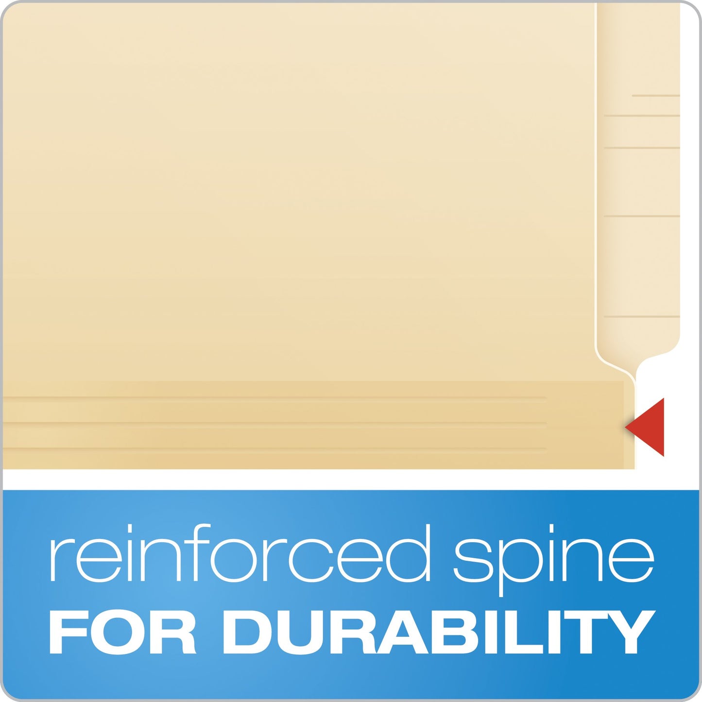 Pendaflex Reinforced Manila End-Tab Folders, Letter Size, Straight Cut, 100/BX (11035)