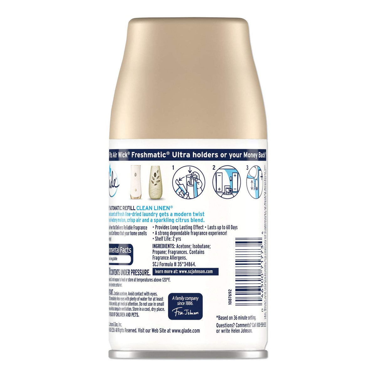 Glade Automatic Spray Refill - Clean Linen - 6.2 oz