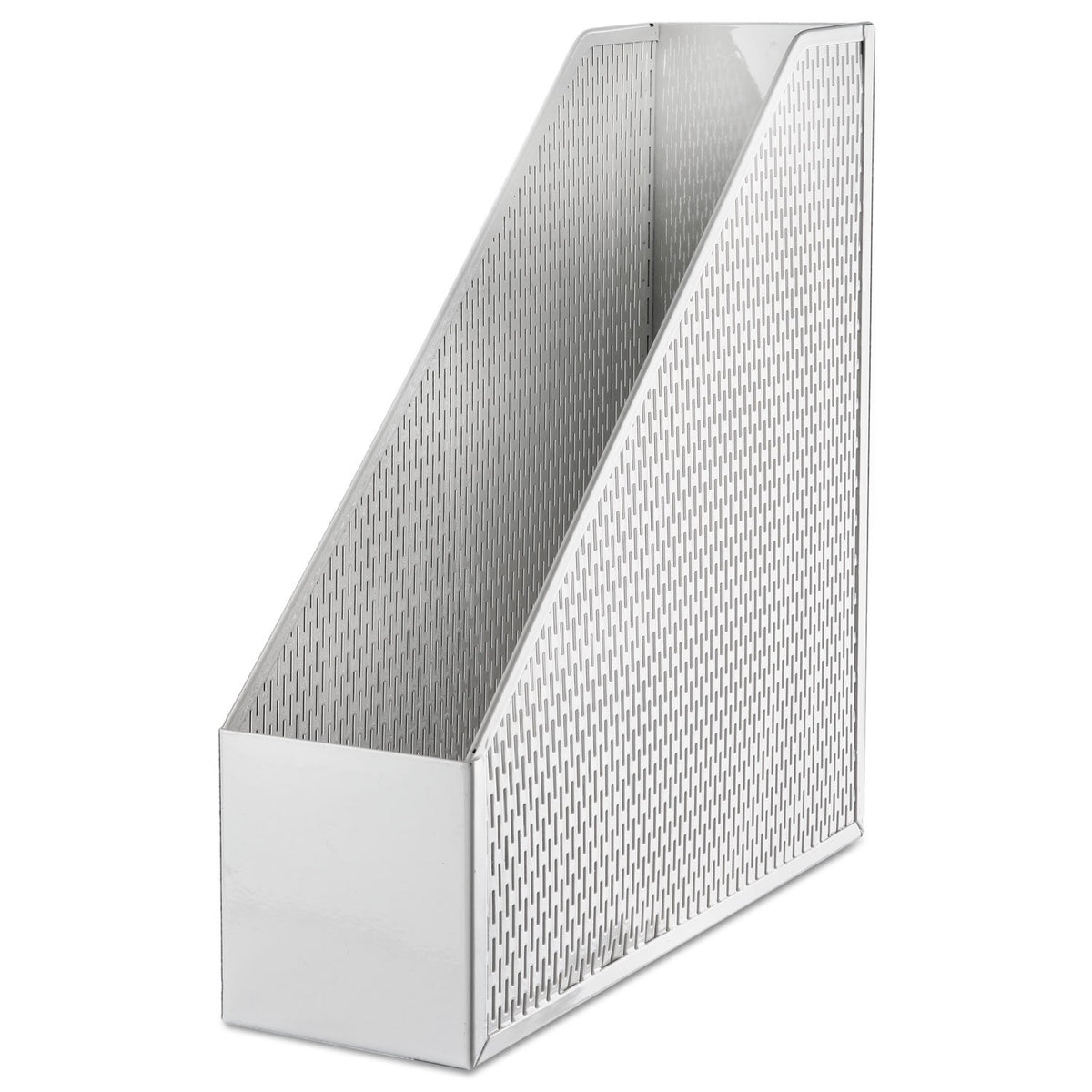Artistic Urban Collection Punched Metal Magazine File, White (ART20004WH)