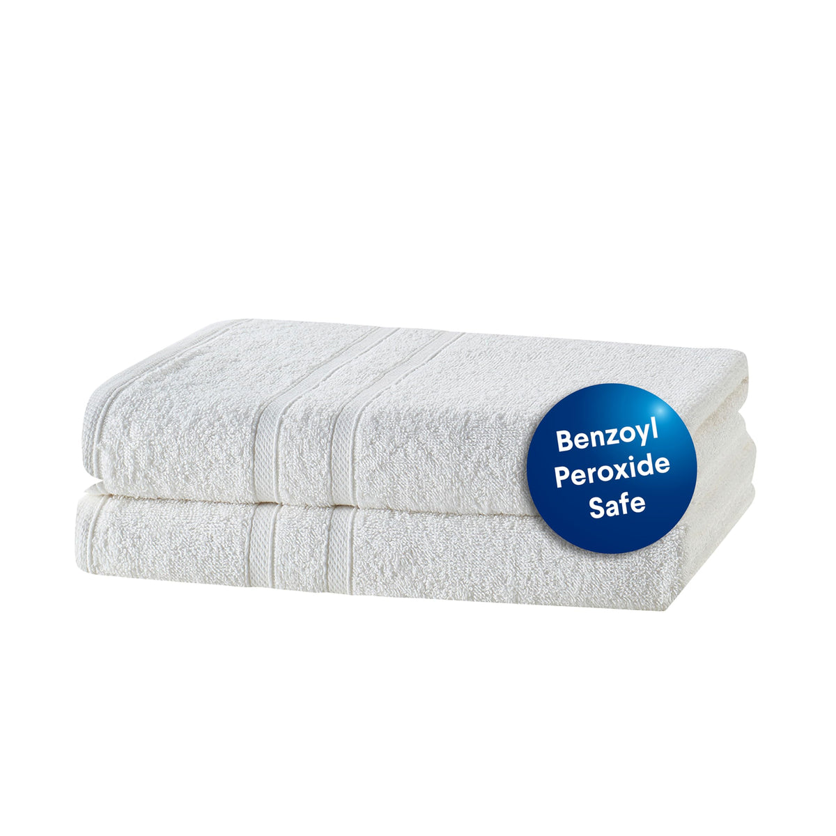 CLOROX Bleach Friendly Towels, Quick Dry, 100% Cotton Bath Towels (30" x 52"), Highly Absorbent Soft Lightweight, Ideal for Everyday Use, Easy to Wash(2 Pack, White)