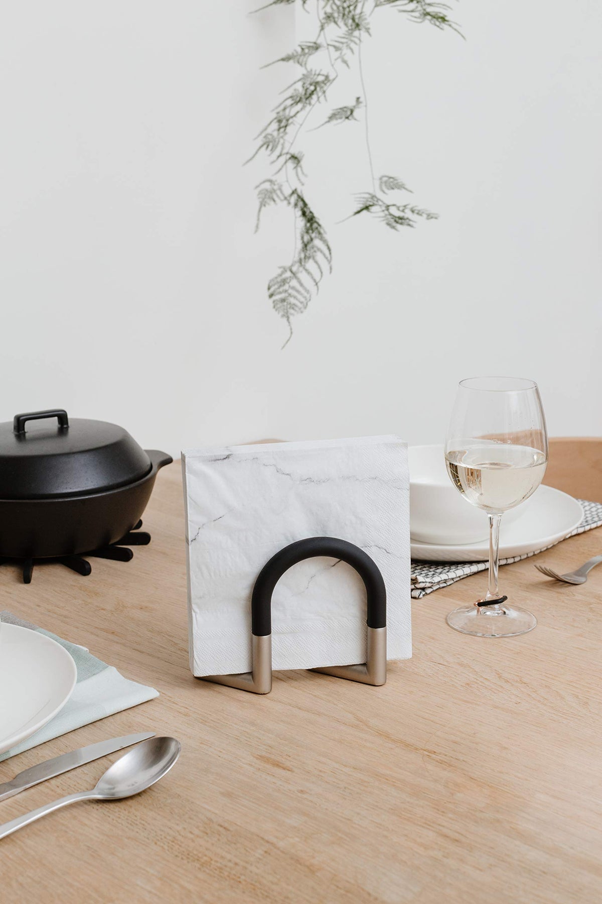Umbra Swivel Squeeze Napkin Holder With Dual Chrome Soft Touch Swivels Made of Metal and Plastic - Heavy-Duty Kitchen & Dining Room Paper Storage - Stores a Bulk Amount of Napkins and Accommodates Any Amount