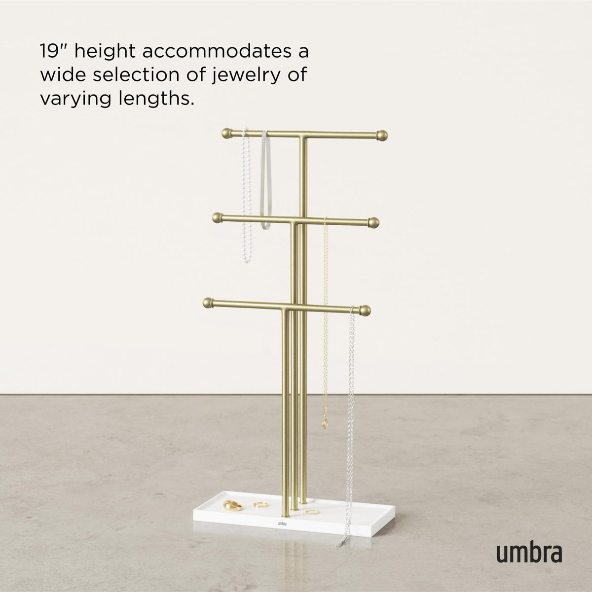 Umbra Trigem Jewelry Stand, Gold