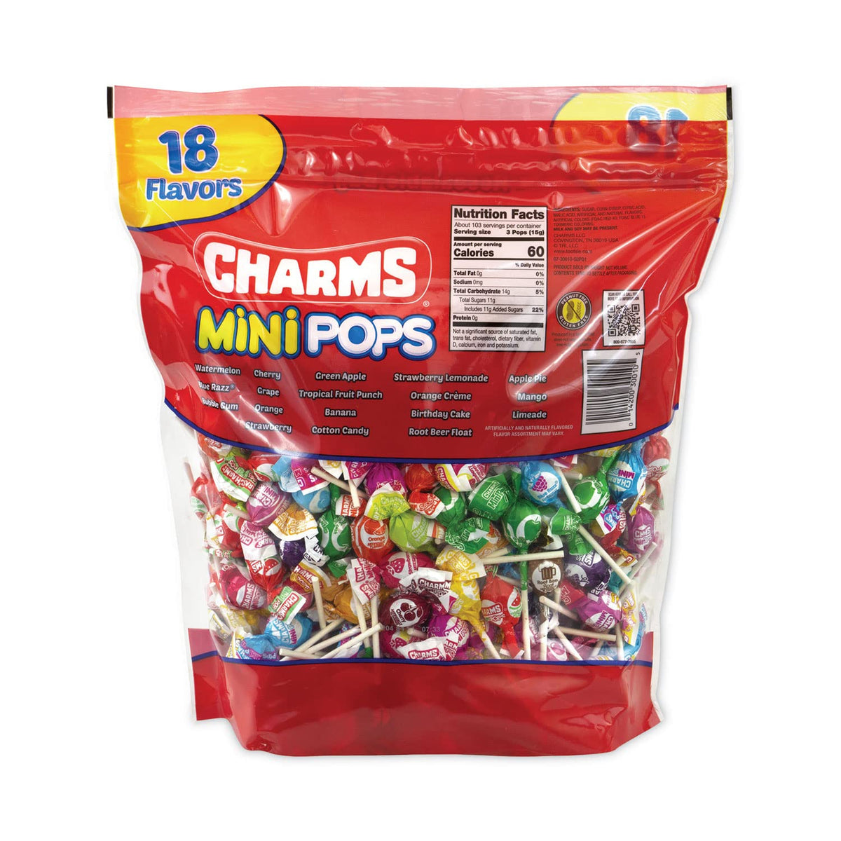 Charms Mini Assorted Pops, 300 Pops Included