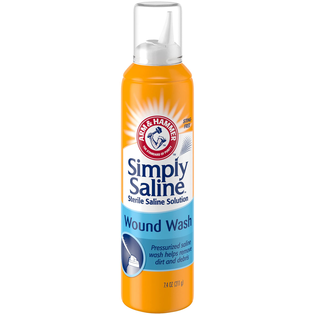 Arm & Hammer Simply Saline Wound Wash 7.4 Ounce - 4 Pack
