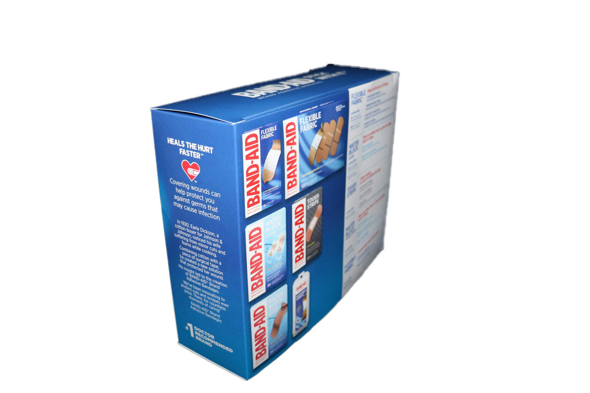 Band-Aid Adhesive Bandages 188Count of Tough Strips Includes Handy Case for Travel Use,, 188Count ()