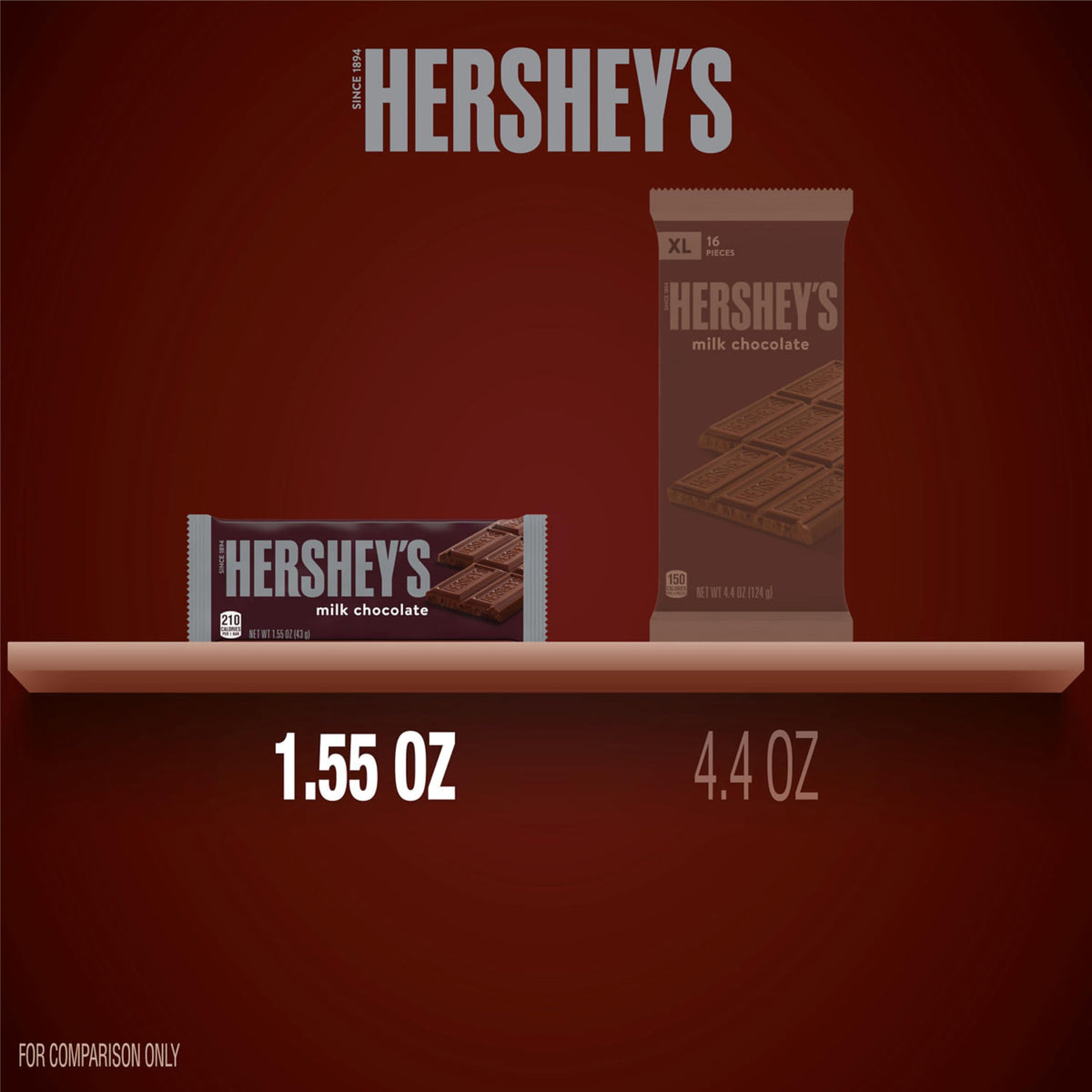 HERSHEY'S Milk Chocolate Candy Bars, Halloween Candy, 1.55 oz (36 Count)