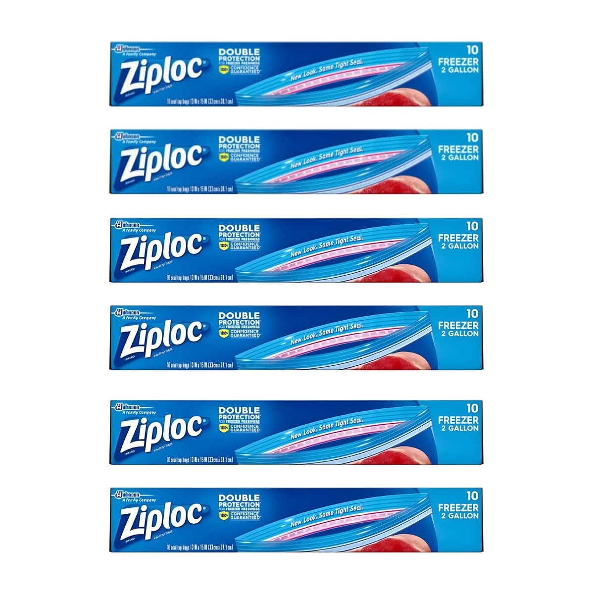 Ziploc Freezer Bags, 2 Gallon, 10 CT (Pack - 6)