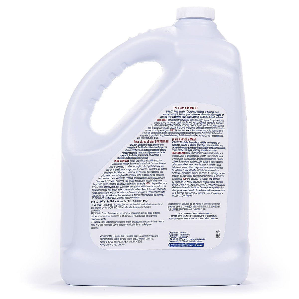 Windex Glass Cleaner with Ammonia-D, Floral, 128 oz., 1-Count