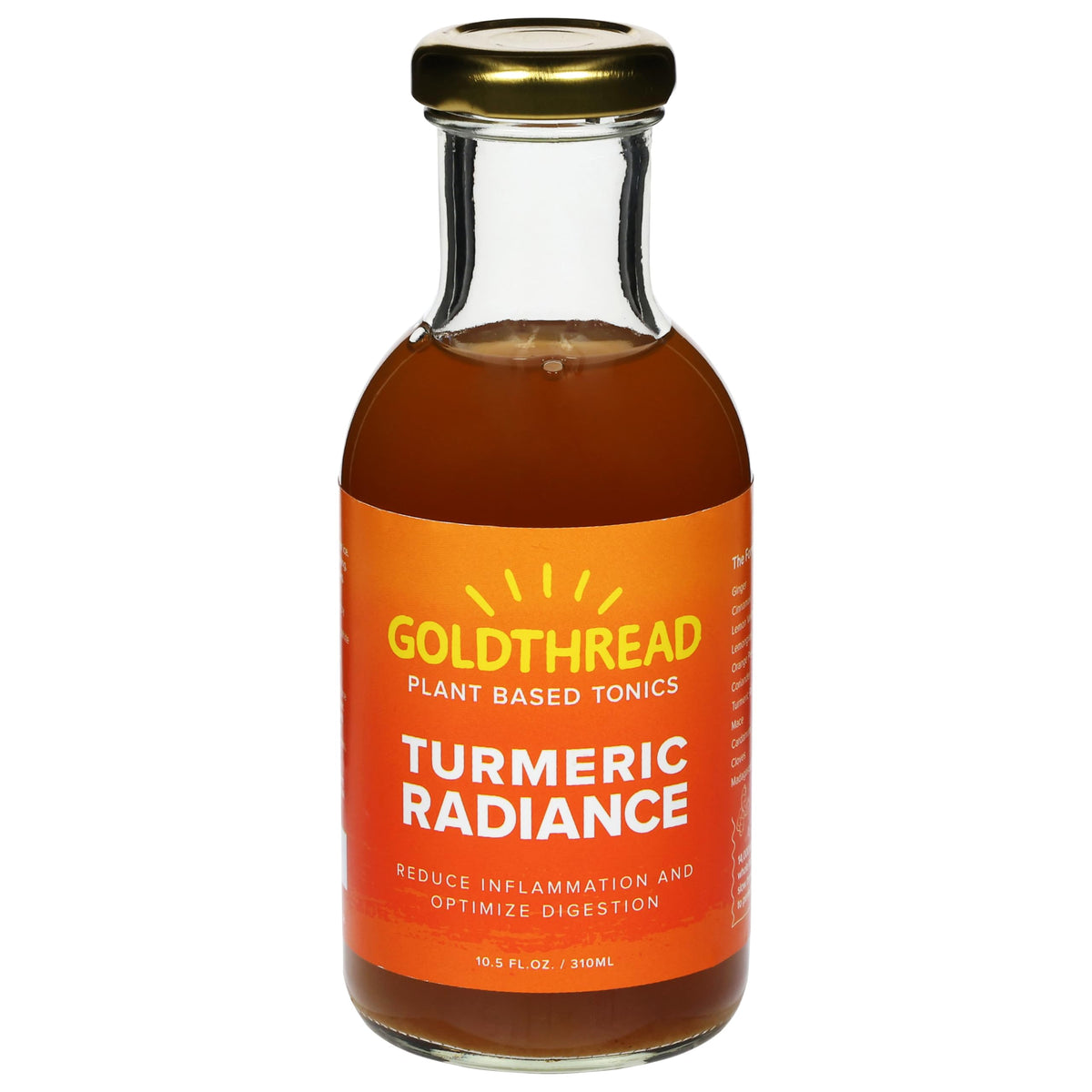 GOLDTHREAD HERBS Tumeric Radiance Plant Based Tonic, 10.5 FZ