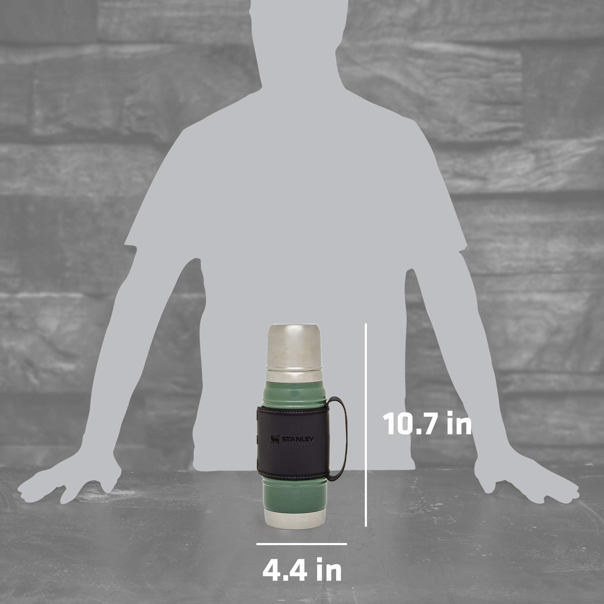 Stanley The Quadvac Thermal Bottle Hammertone Gree, 20OZ