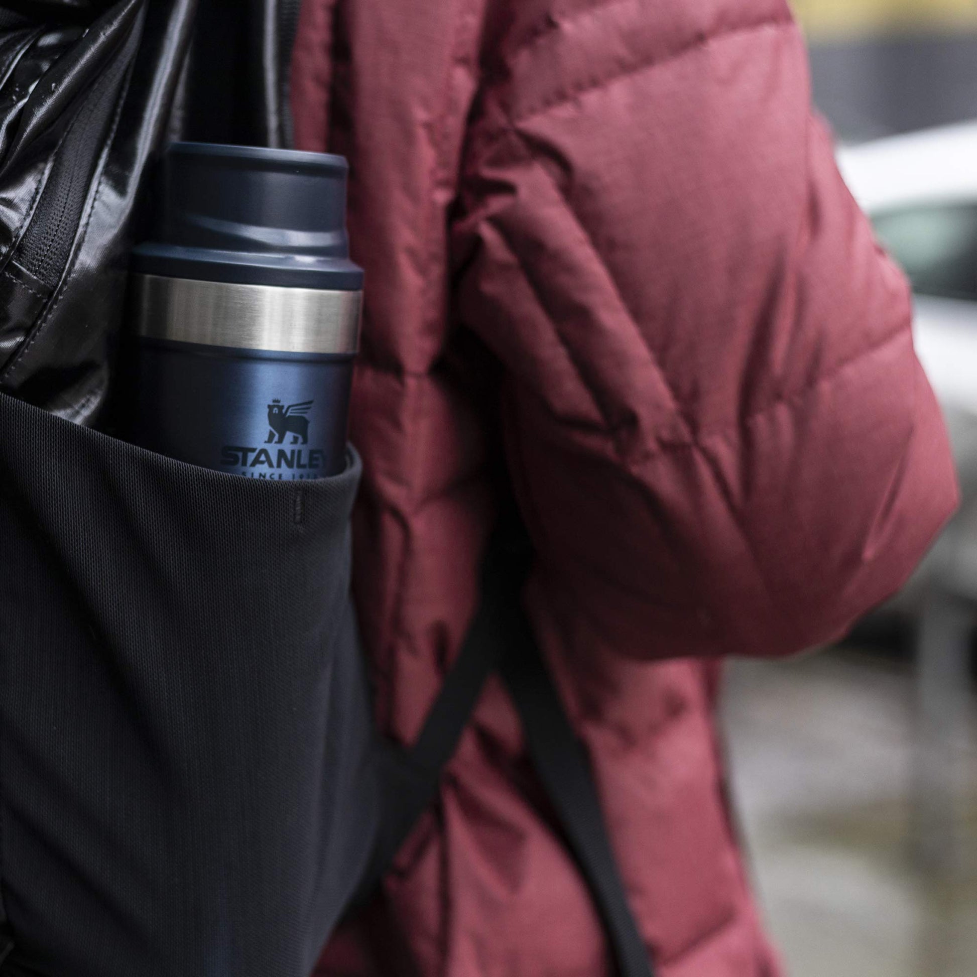 Stanley Classic Trigger Action Travel Mug 20 oz â€“Leak Proof + Packable Hot & Cold Thermos â€“ BPA Free Stainless-Steel Travel Cup, Nightfall, 1 Count