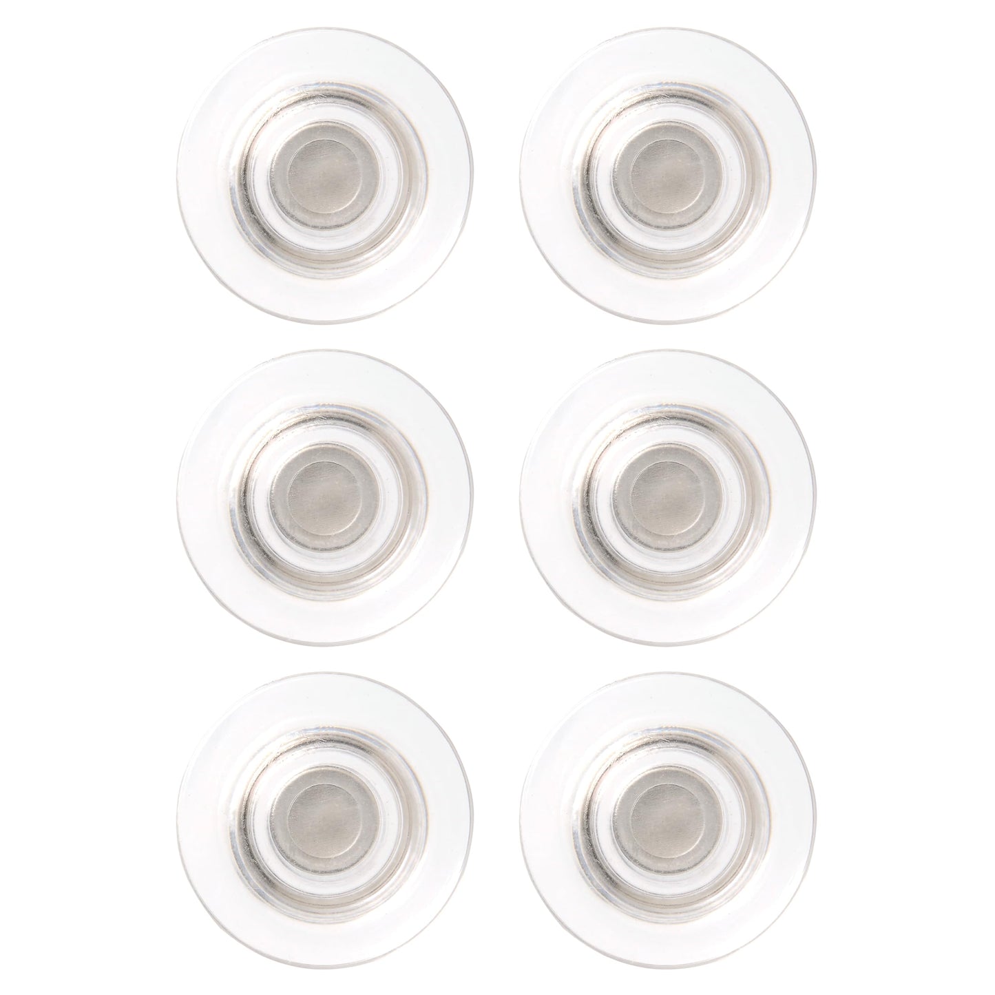 Quartet Strong Magnets, Glass Whiteboard, Dry Erase Board, Large, Clear Rare Earth Magnets, 6 Pack (85391)