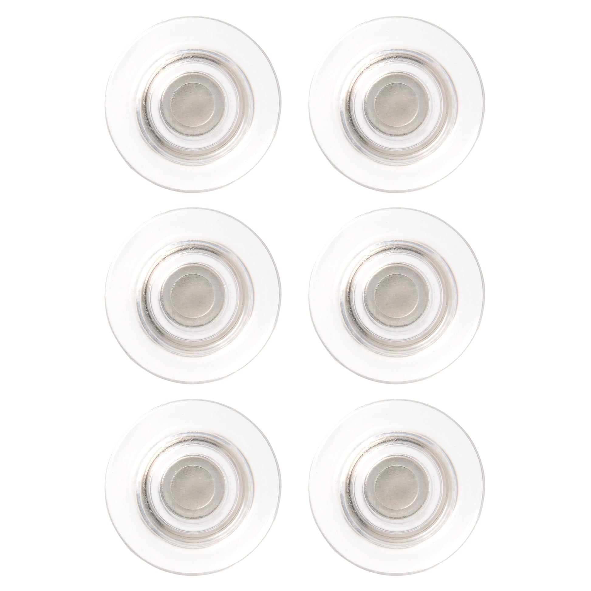 Quartet Strong Magnets, Glass Whiteboard, Dry Erase Board, Large, Clear Rare Earth Magnets, 6 Pack (85391)