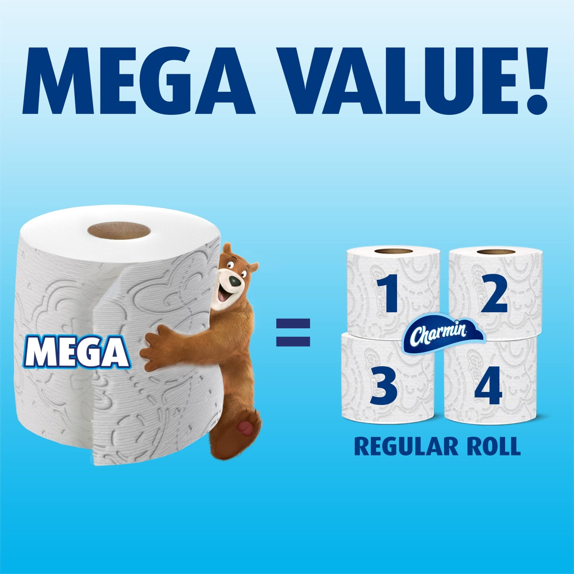 Charmin Ultra Soft 2-Ply Mega Roll Toilet Paper, 264 Sheets Per Roll, 8 Rolls Per Pack, Case Of 3 packs