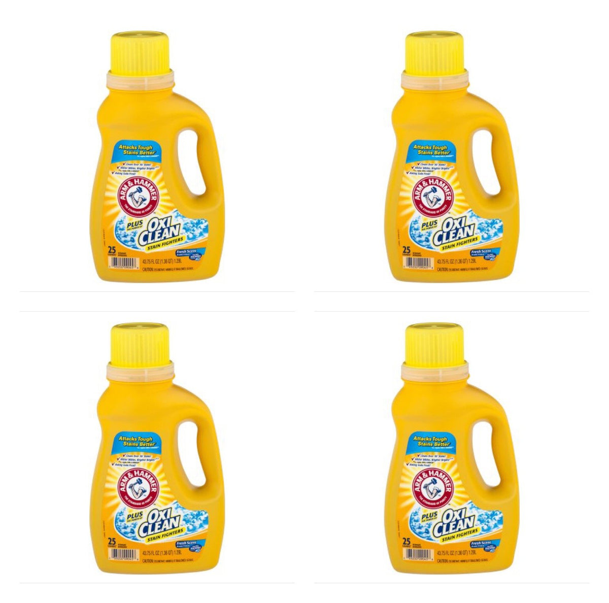 Arm & Hammer Detergent Plus oxi clean fresh scent 43.75 oz. bundle 4