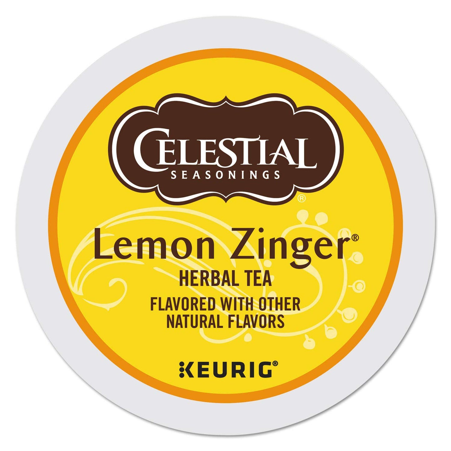 Celestial Seasonings Lemon Zinger Herbal Tea, Single-Serve Keurig K-Cup Pods, 24 Count