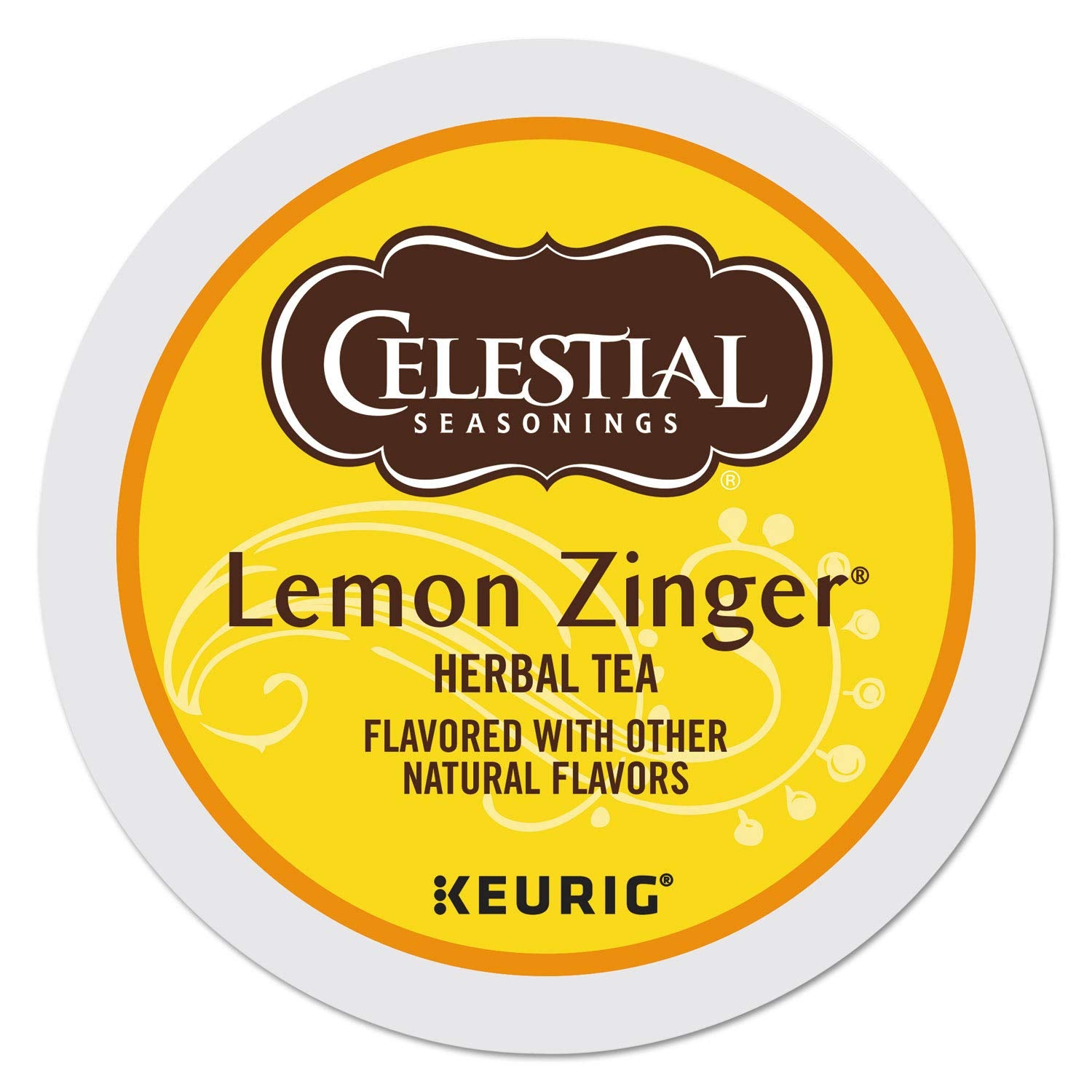Celestial Seasonings Lemon Zinger Herbal Tea, Single-Serve Keurig K-Cup Pods, 24 Count