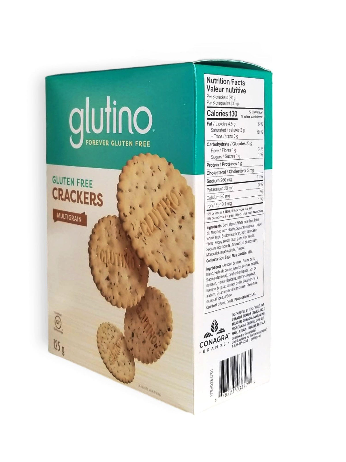 GLUTINO Multigrain Crackers, 4.4 OZ