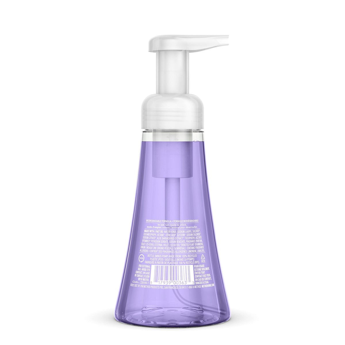 Method Foaming Hand Soap, French Lavender, Biodegradable Formula, 10 Fl Oz (Pack of 6)
