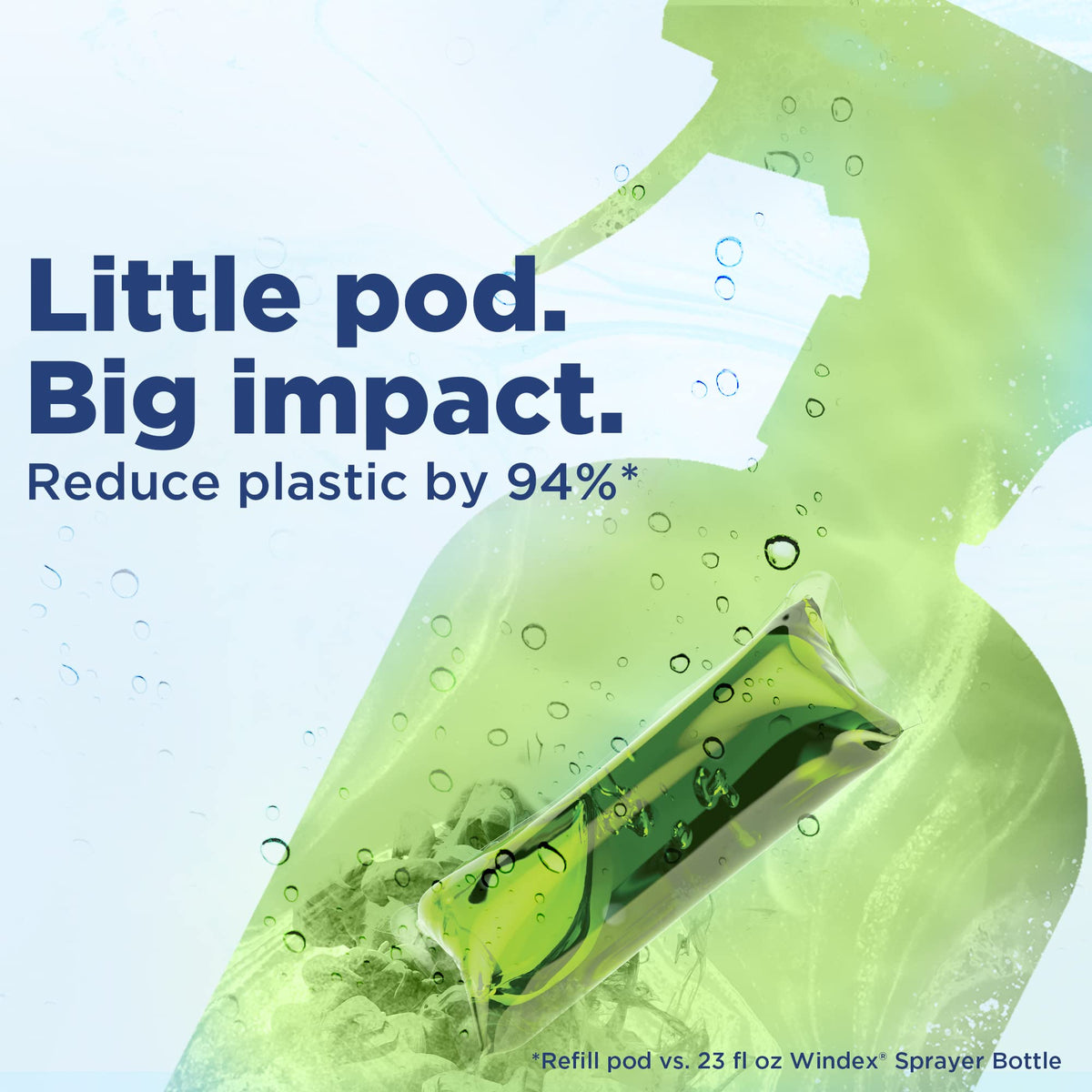 Windex Dissolve Concentrated Pods, Multisurface Cleaner, 2 Concentrated Dissolvable Refill Pods