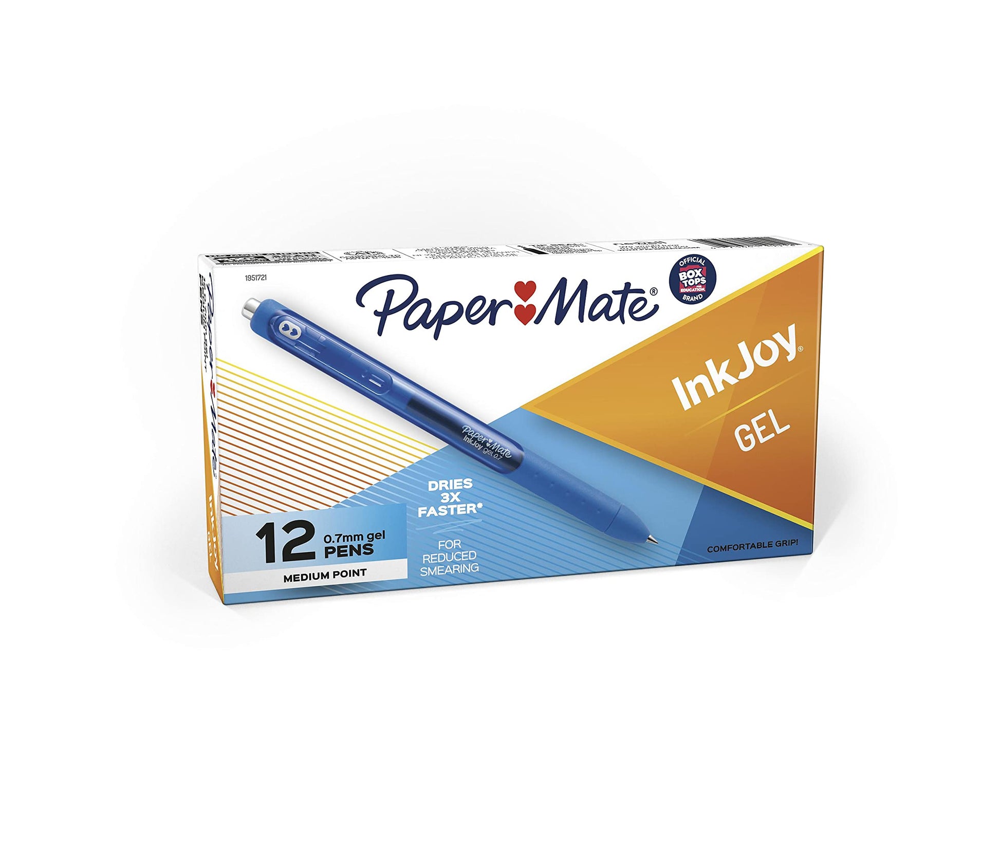 Paper Mate® InkJoy® Gel Pens, Medium Point, 0.7 mm, Blue Barrel, Blue Ink, Pack Of 12