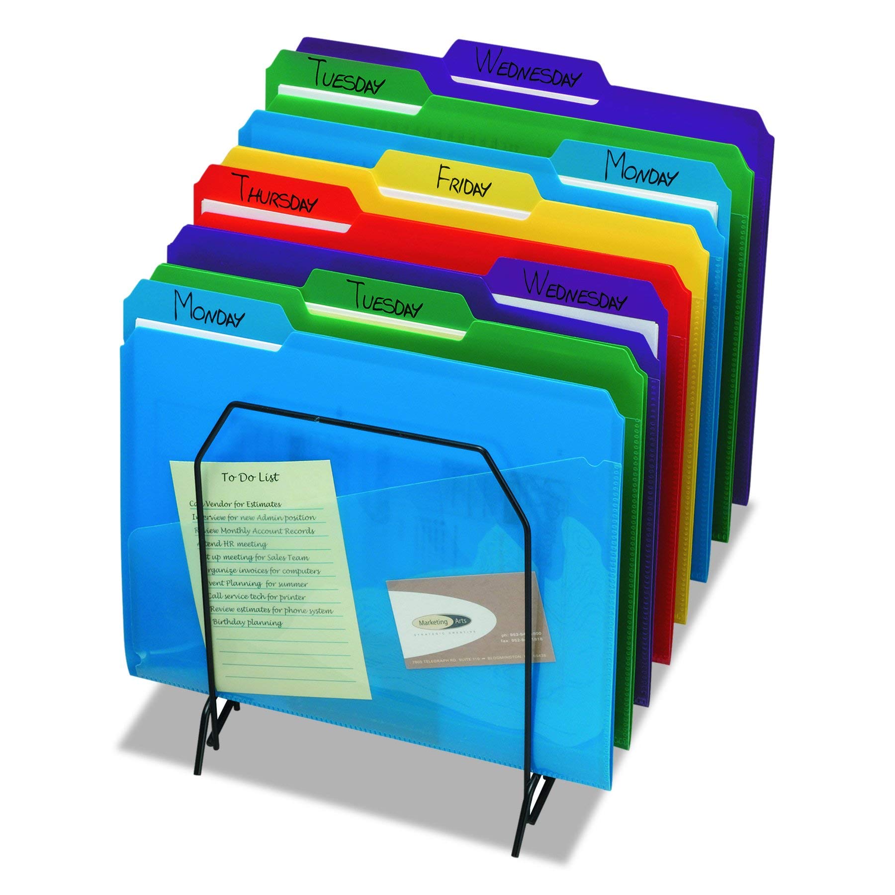 Smead Slash Pocket Poly File Folders, 1/3-Cut Tab, Letter Size, Assorted Colors, 30 per Box (10540)