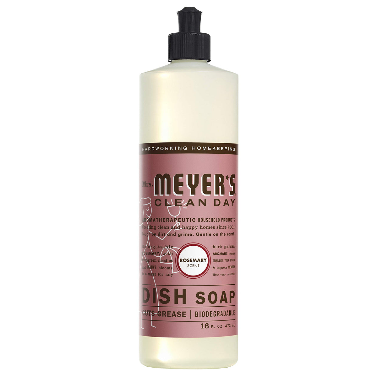 Mrs Meyer's, Liquid Dish Soap Rosemary, 16 Fl Oz