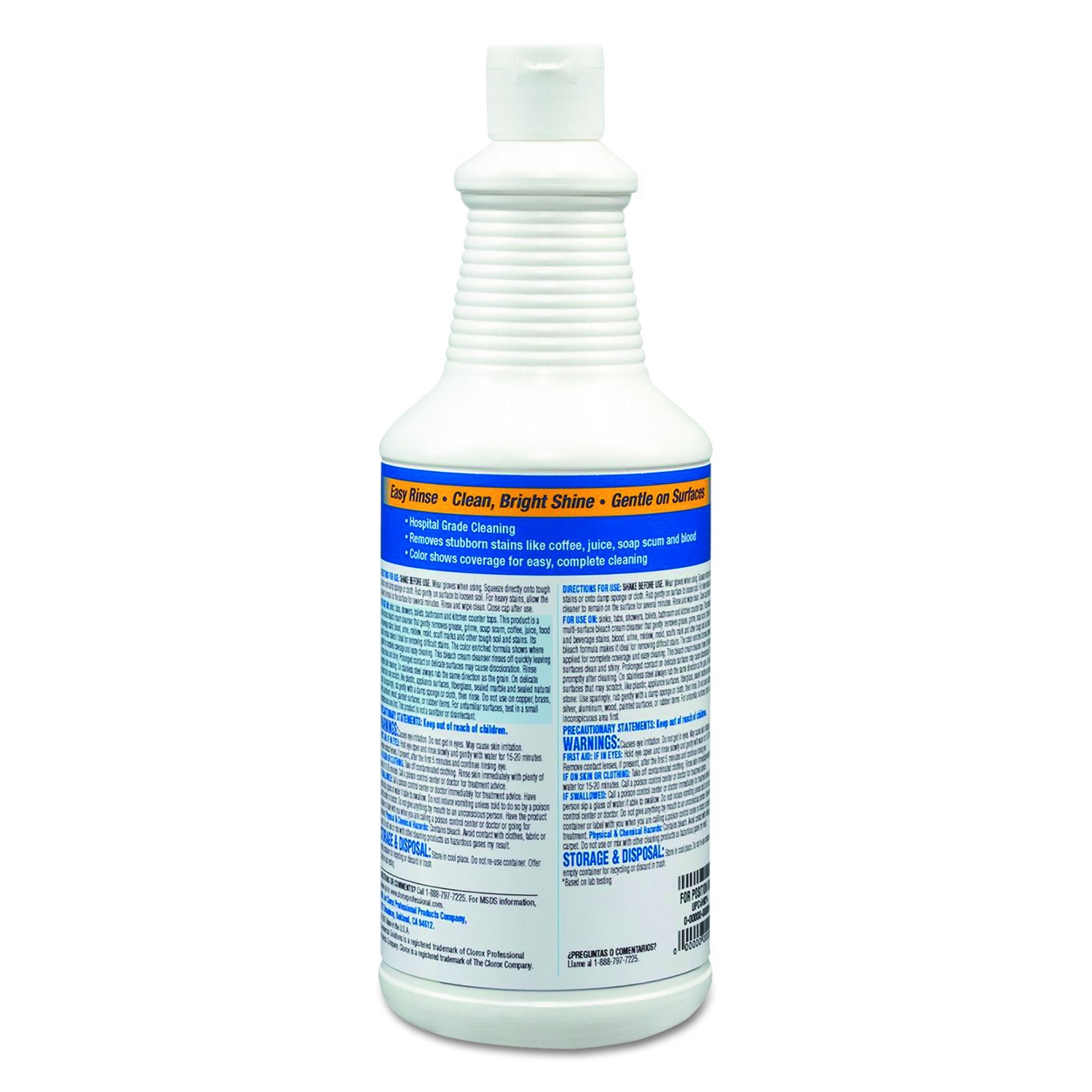 Clorox CLO 30613 CLO30613 Bleach Cream Cleanser, Fresh Scent, 32 oz. Bottle (Pack of 8)