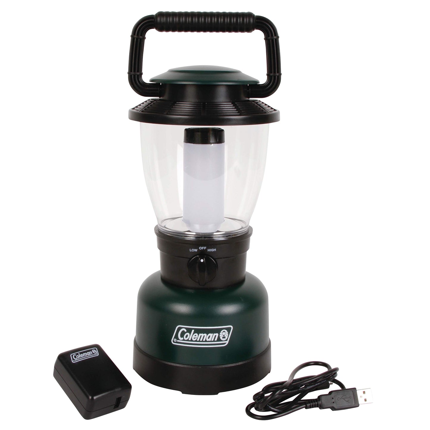 Coleman Rugged Rechargeable 400 Lumens LED Lantern, Impact & Water-Resistant Lantern with USB Charging Port, Lifetime LEDs Never Need Replacing