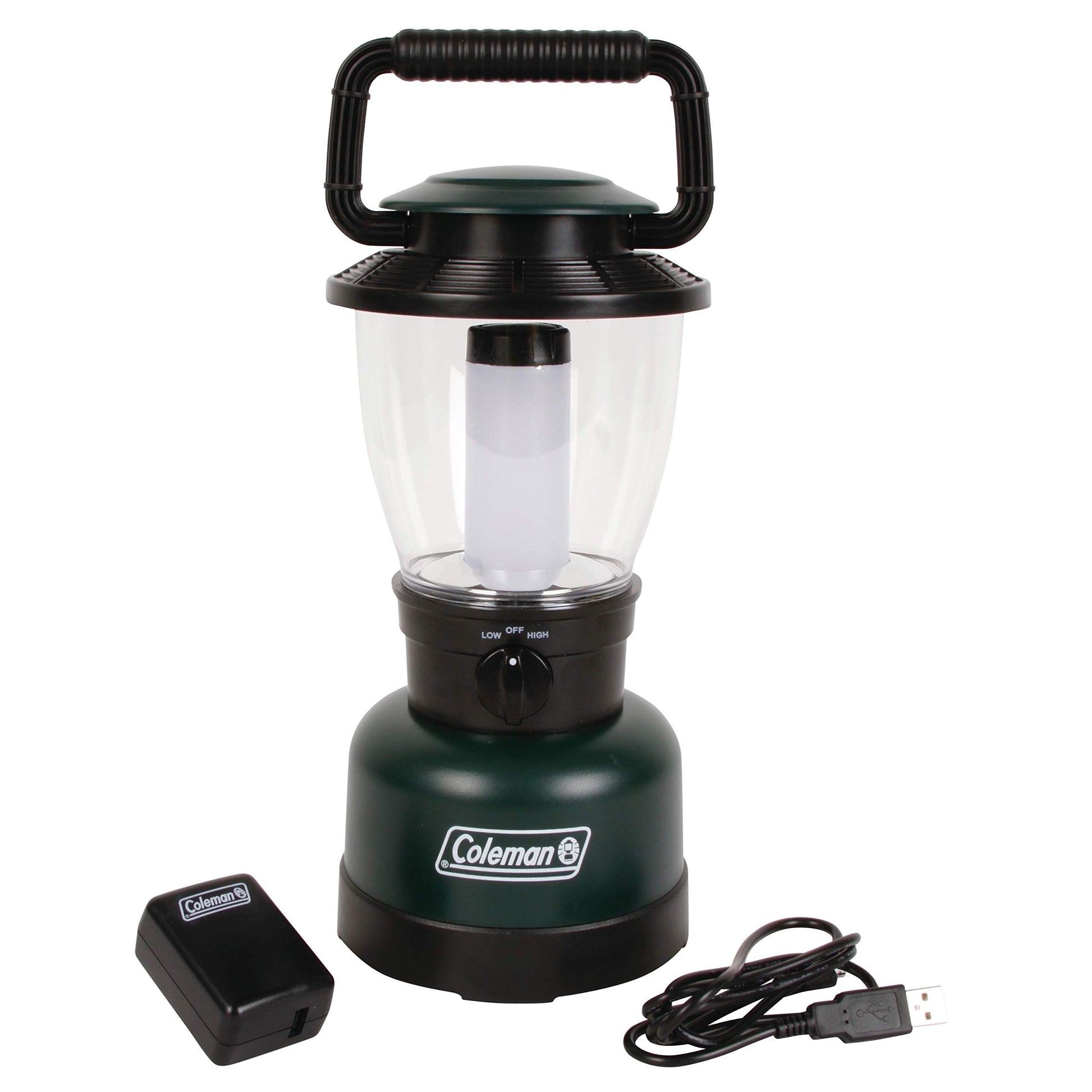 Coleman Rugged Rechargeable 400 Lumens LED Lantern, Impact & Water-Resistant Lantern with USB Charging Port, Lifetime LEDs Never Need Replacing