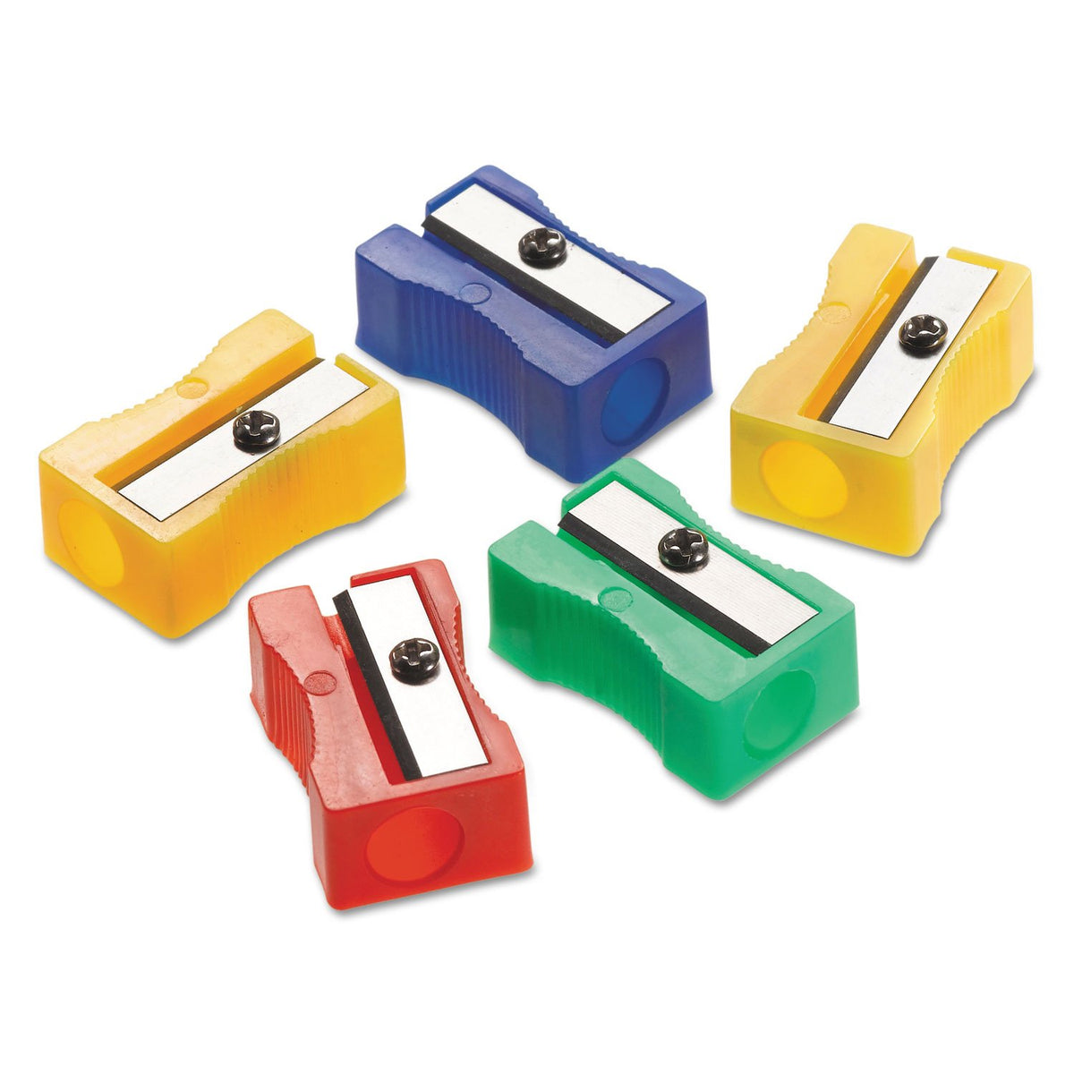 Acme United Plastic Manual Pencil Sharpener, Assorted 24 per Pack