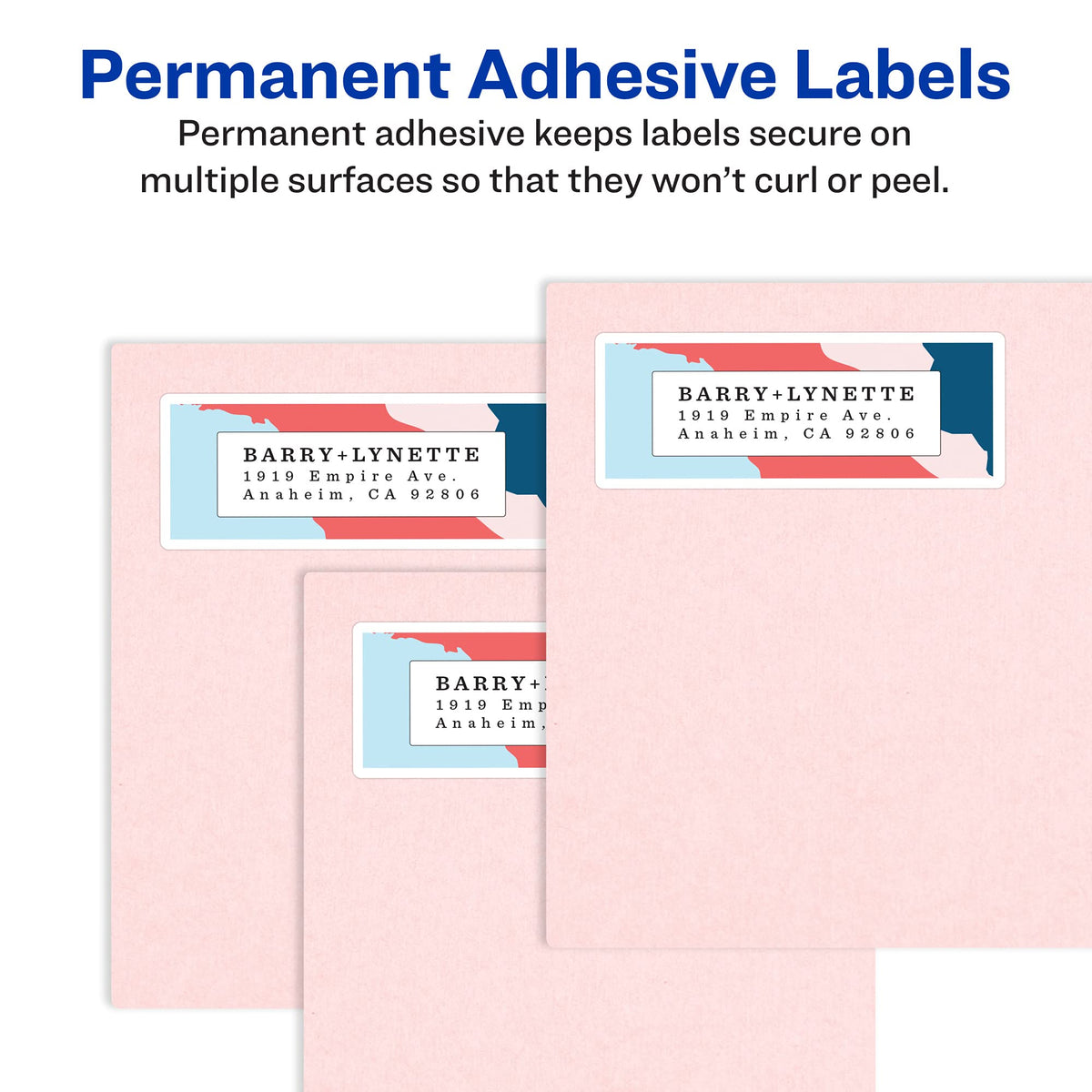 Avery Printable Shipping Labels with Sure Feed, 2" x 3.75", White, 200 Blank Mailing Labels (6873)