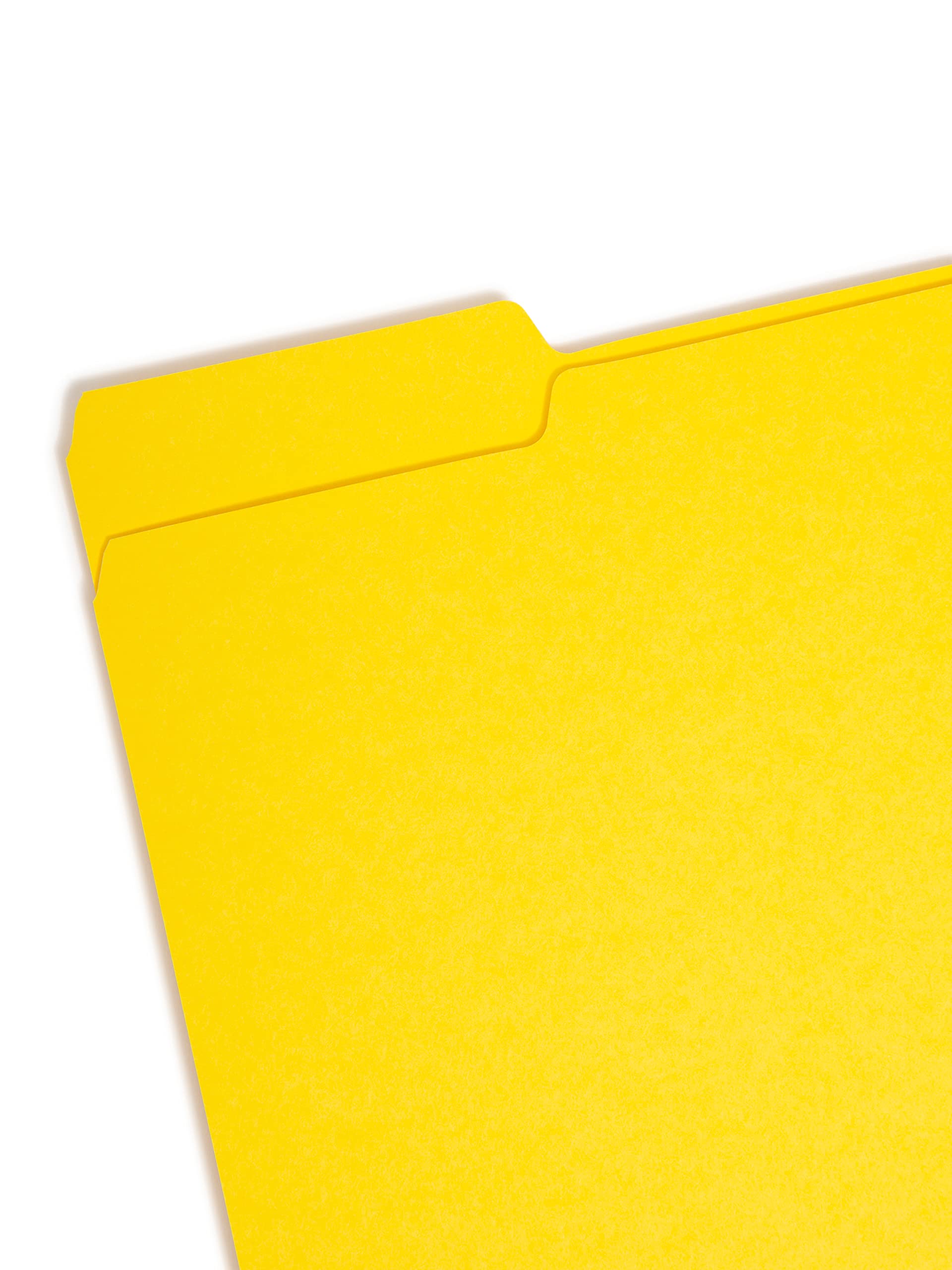 Smead Interior File Folder, 1/3-Cut Tab, Letter Size, Yellow, 100 per Box (10271)