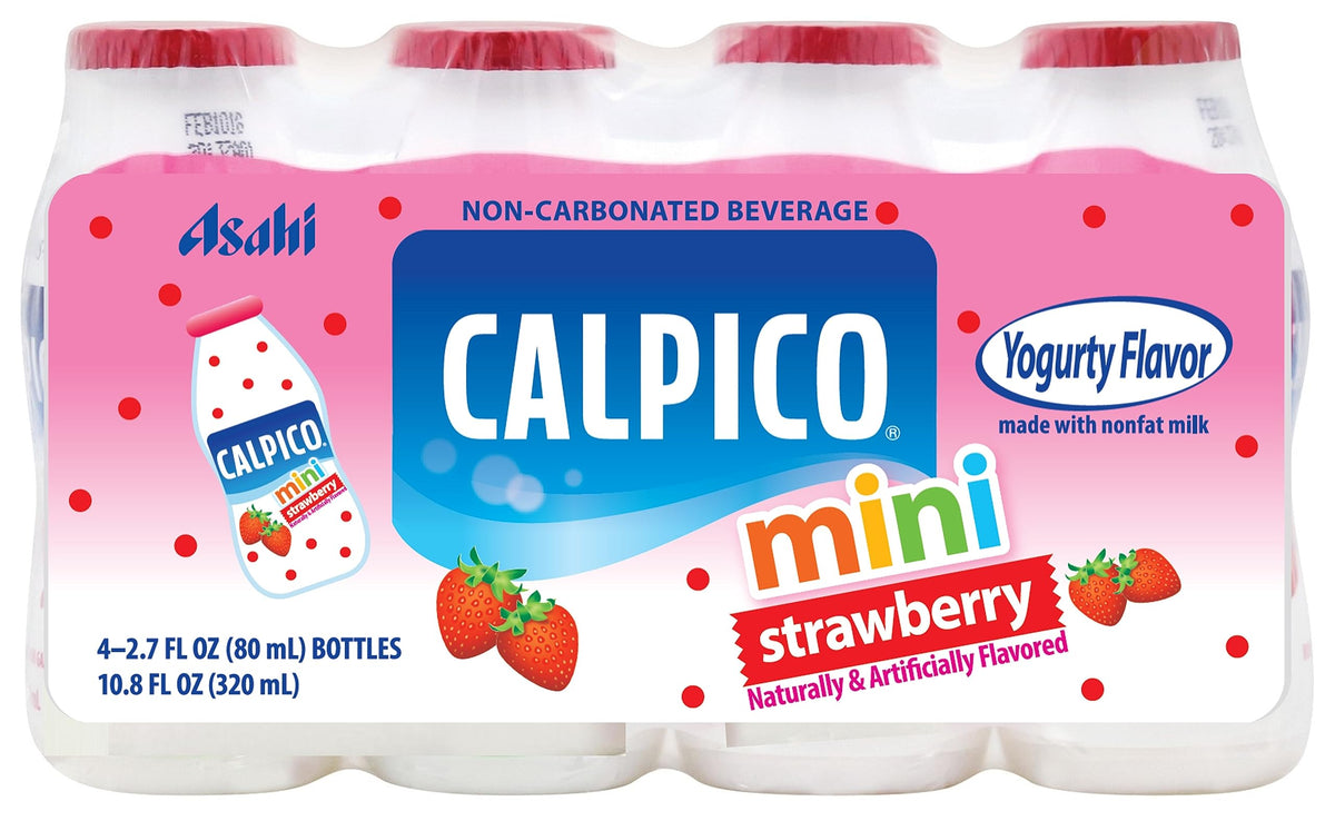 Calpico Mini Strawberry 2.7 fz, (Pack of 10)