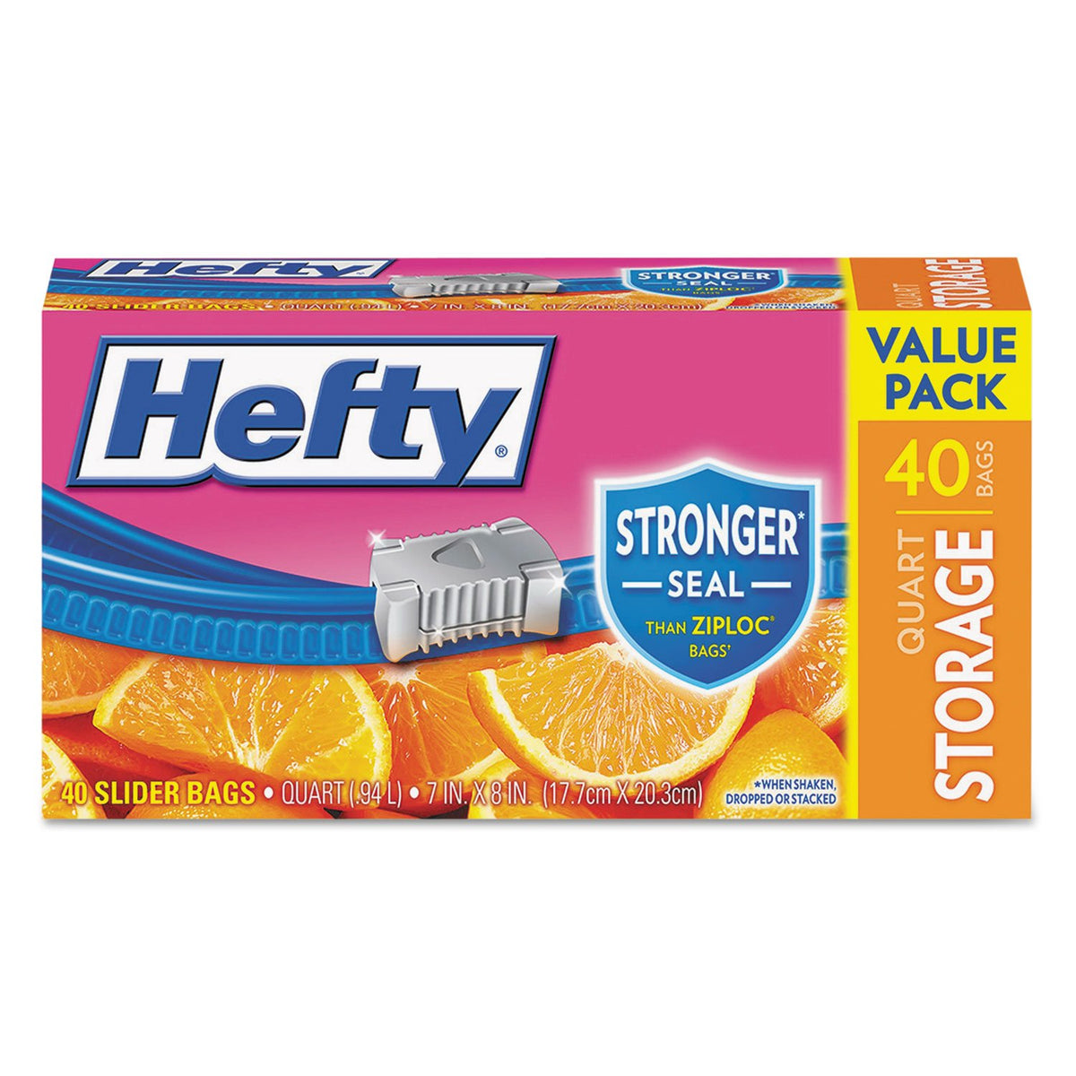 Hefty One Zip Fd Storag Bg Quart - 9 Pack
